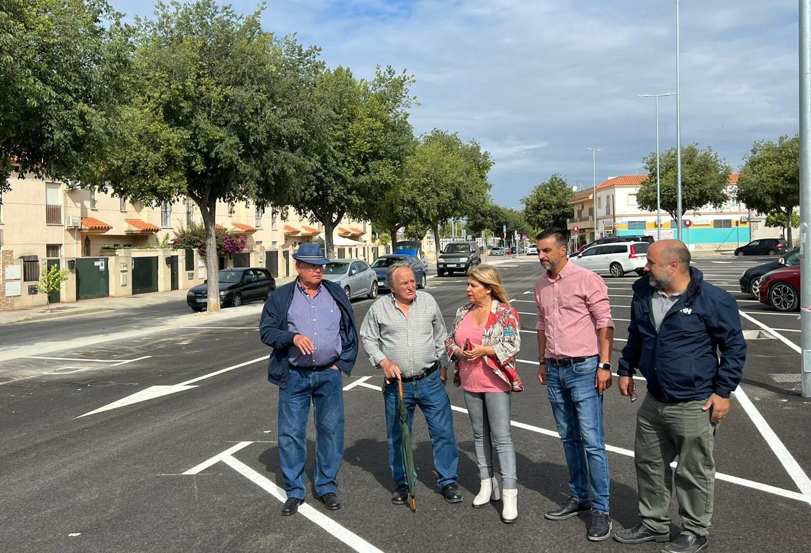 Un momento de la visita a los aparcamientos de La Milagrosa.