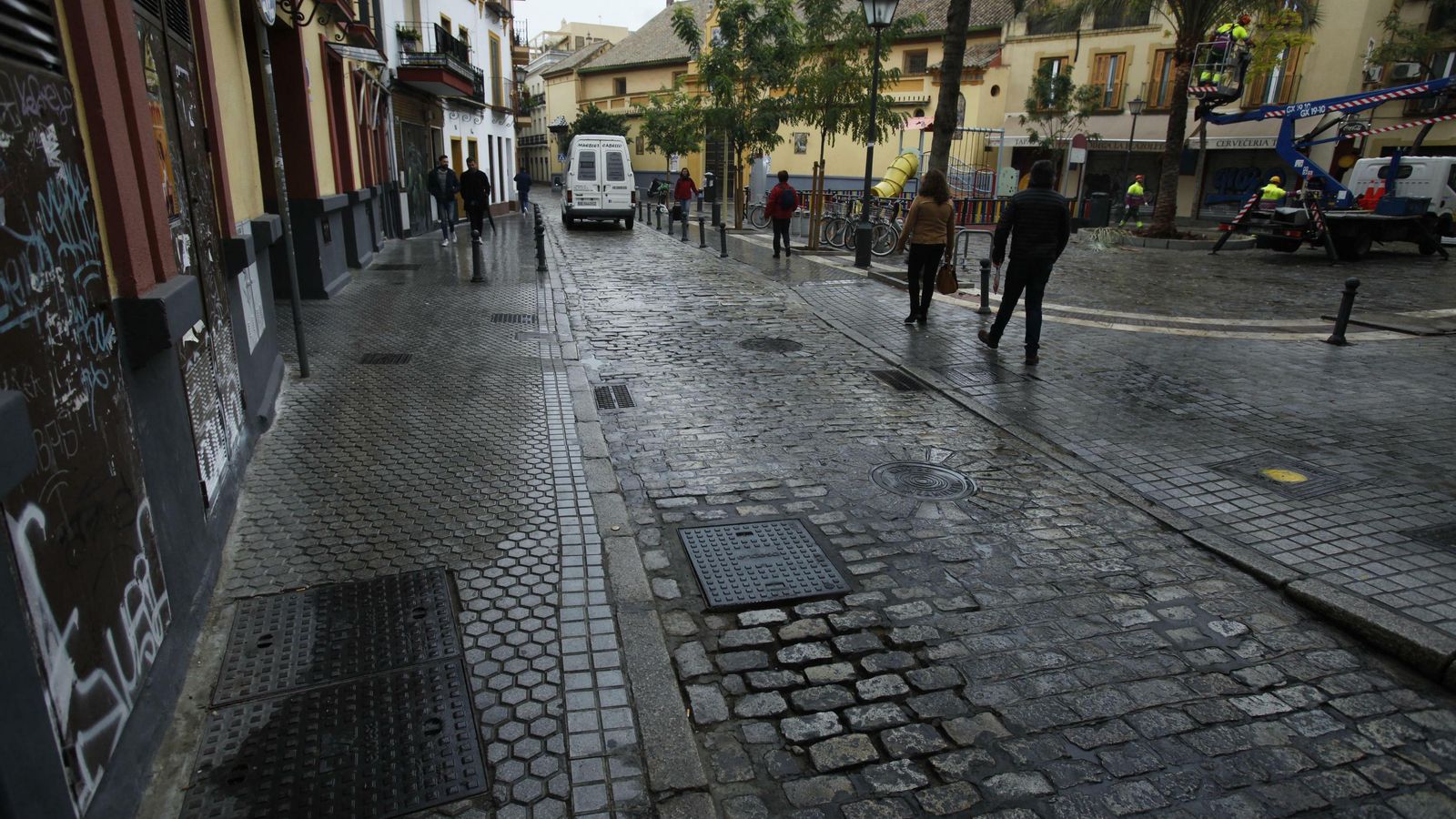 Estado actual de la plaza San Juan de la Palma.