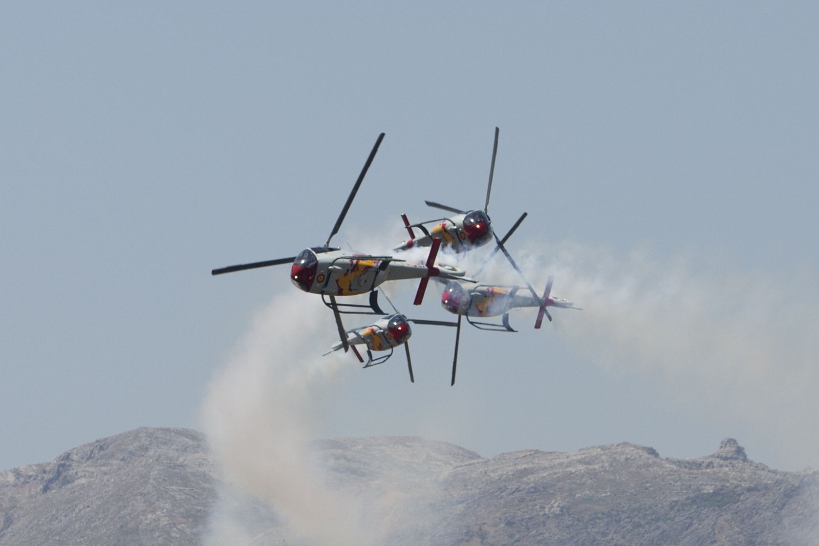Las fotos de la exhibición de los helicópteros del Ejército del Aire en el Tajo en Ronda