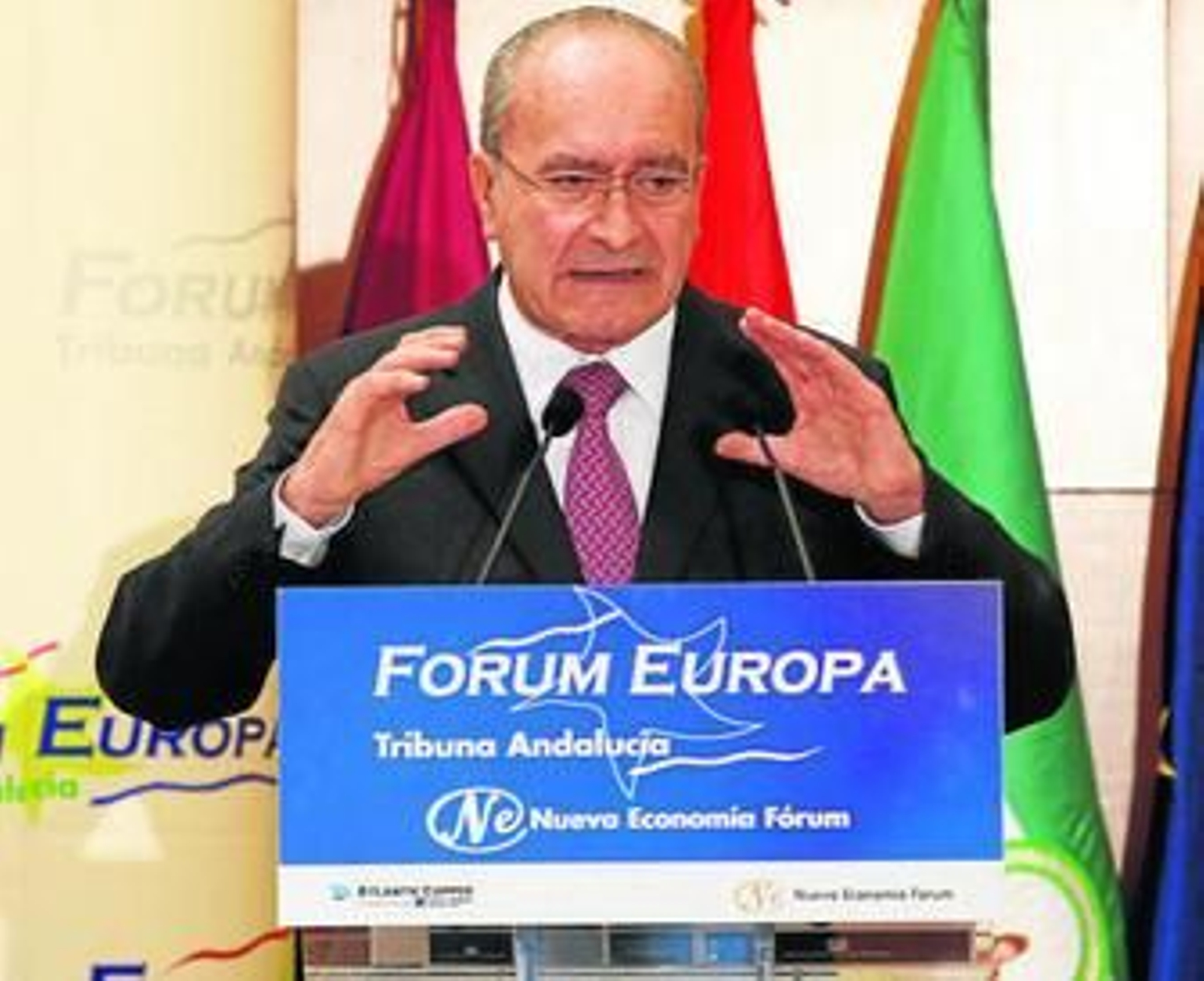 Francisco de la Torre, ayer, en un desayuno informativo.