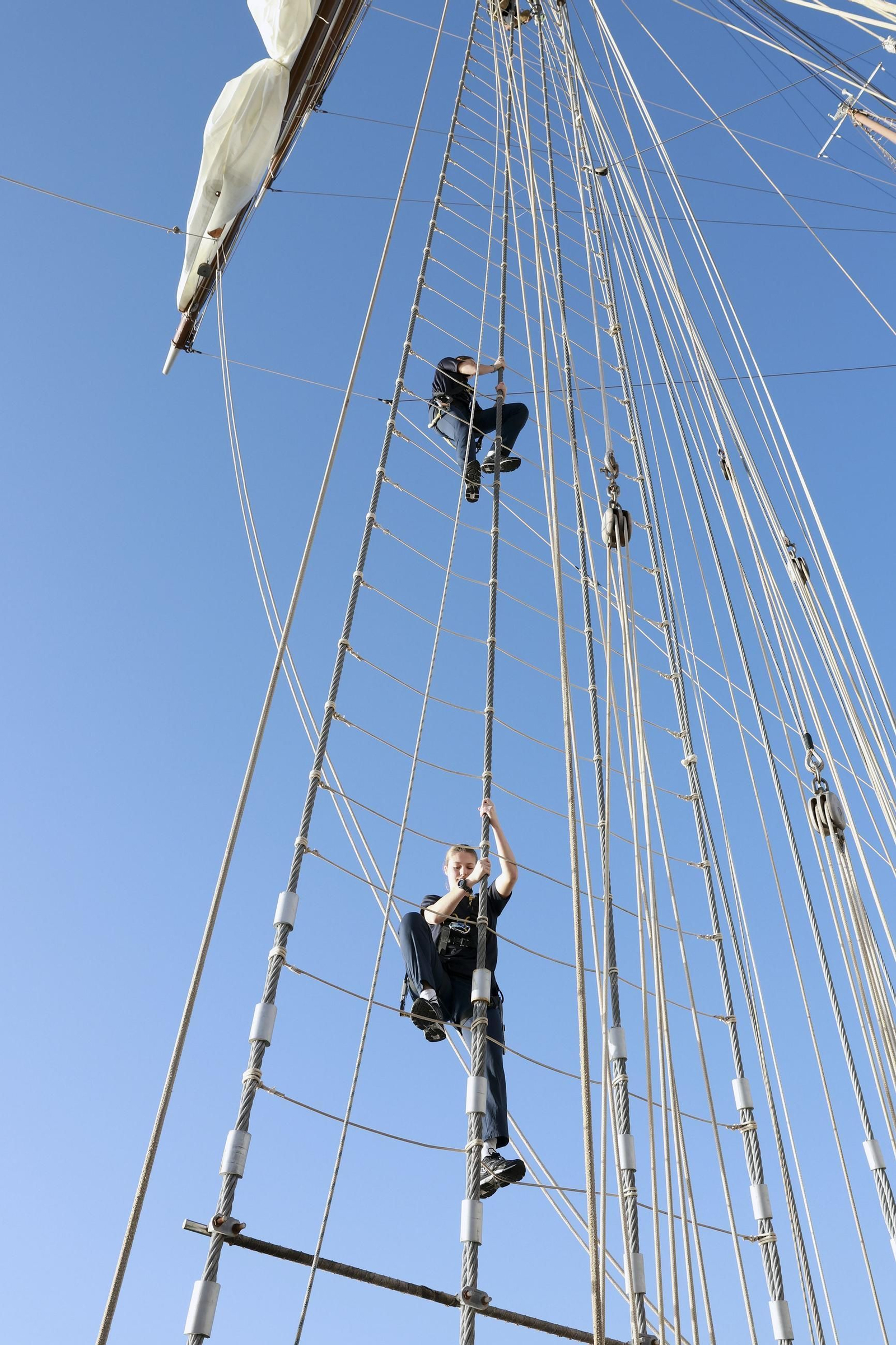 Fotos de la instrucción de la Princesa Leonor a bordo del 'Elcano'