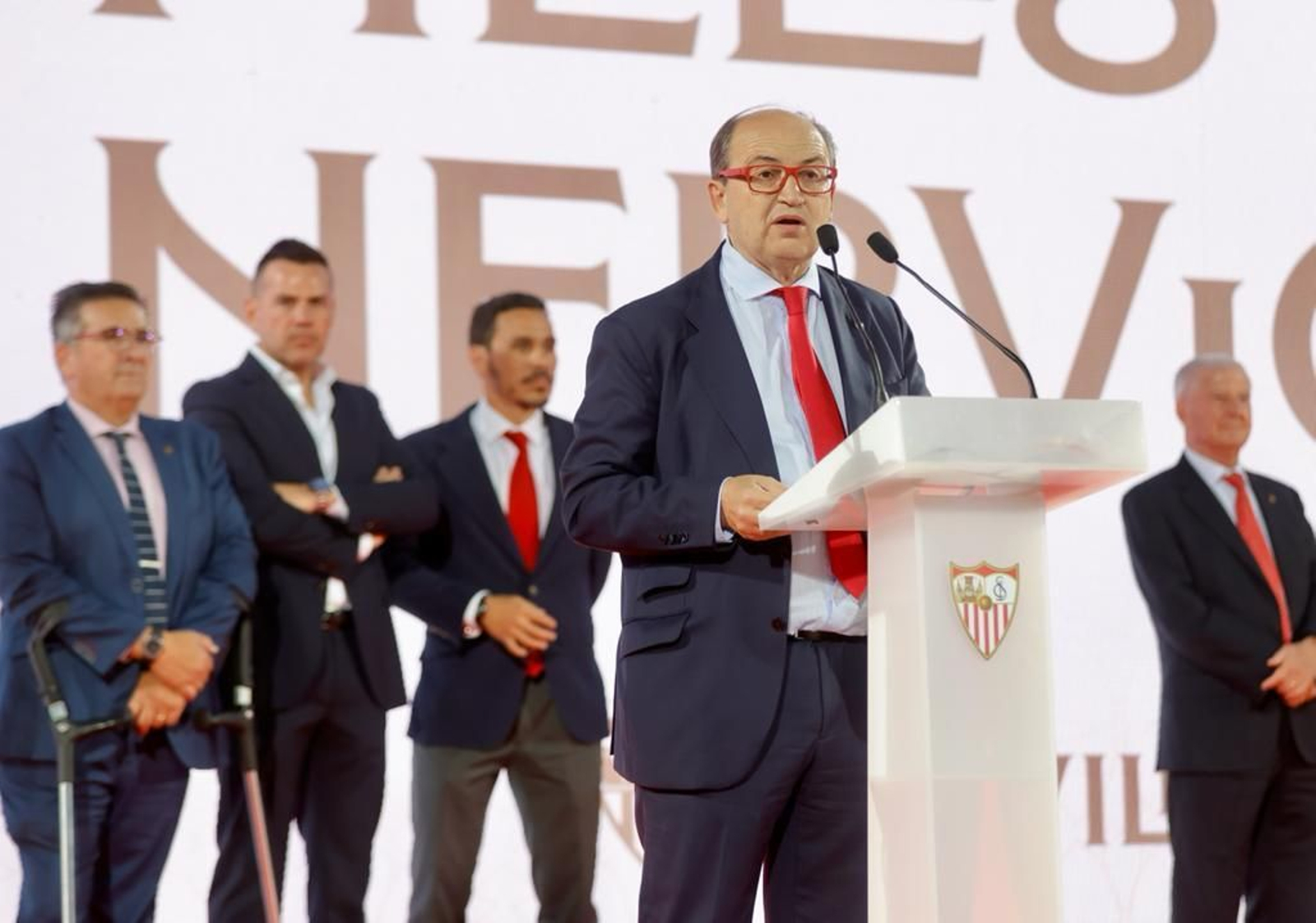 José Castro, durante su discurso ante los Fieles de Nervión.
