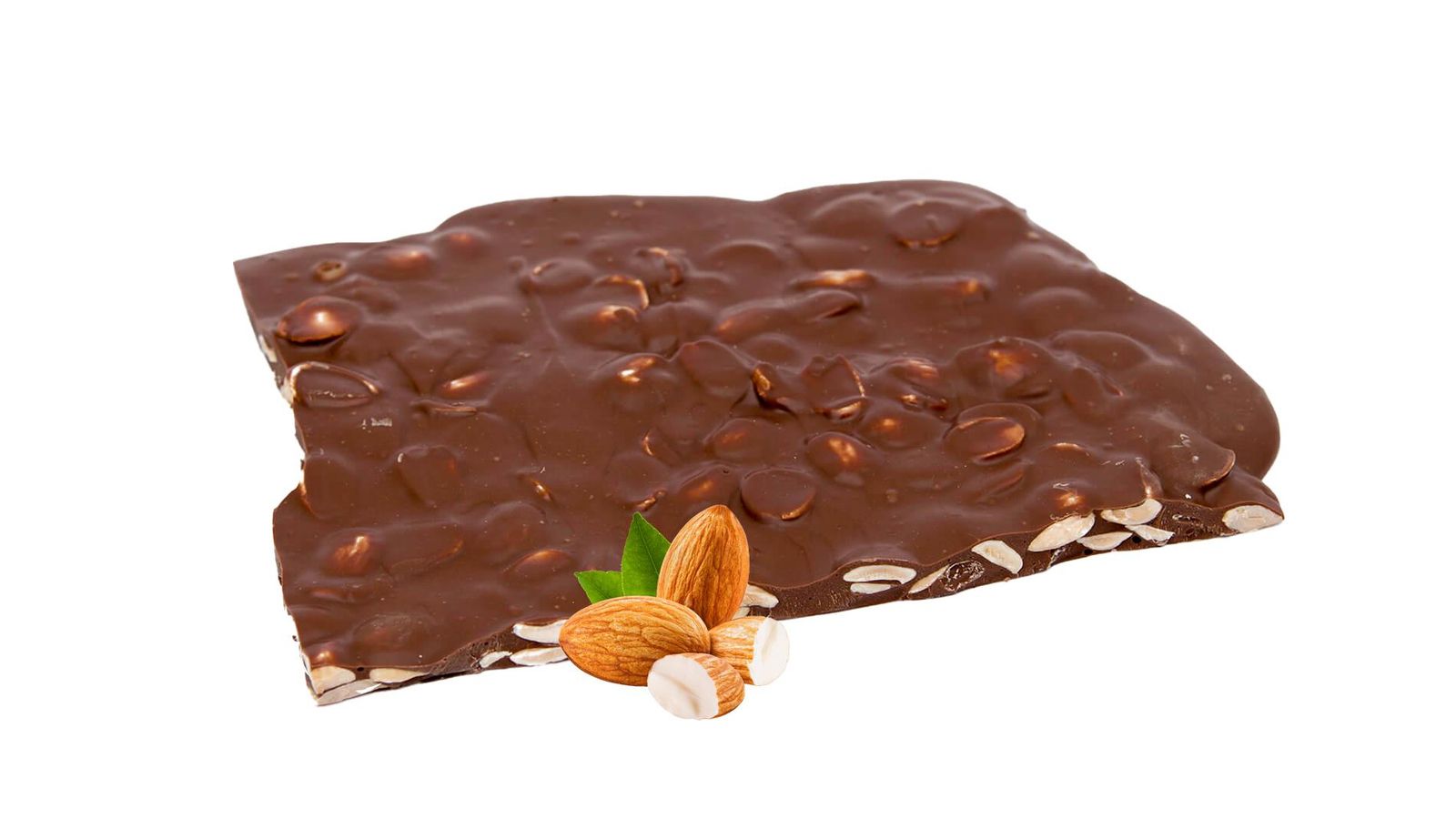 Plancha de chocolate con leche y almendras de Galleros Artesanos