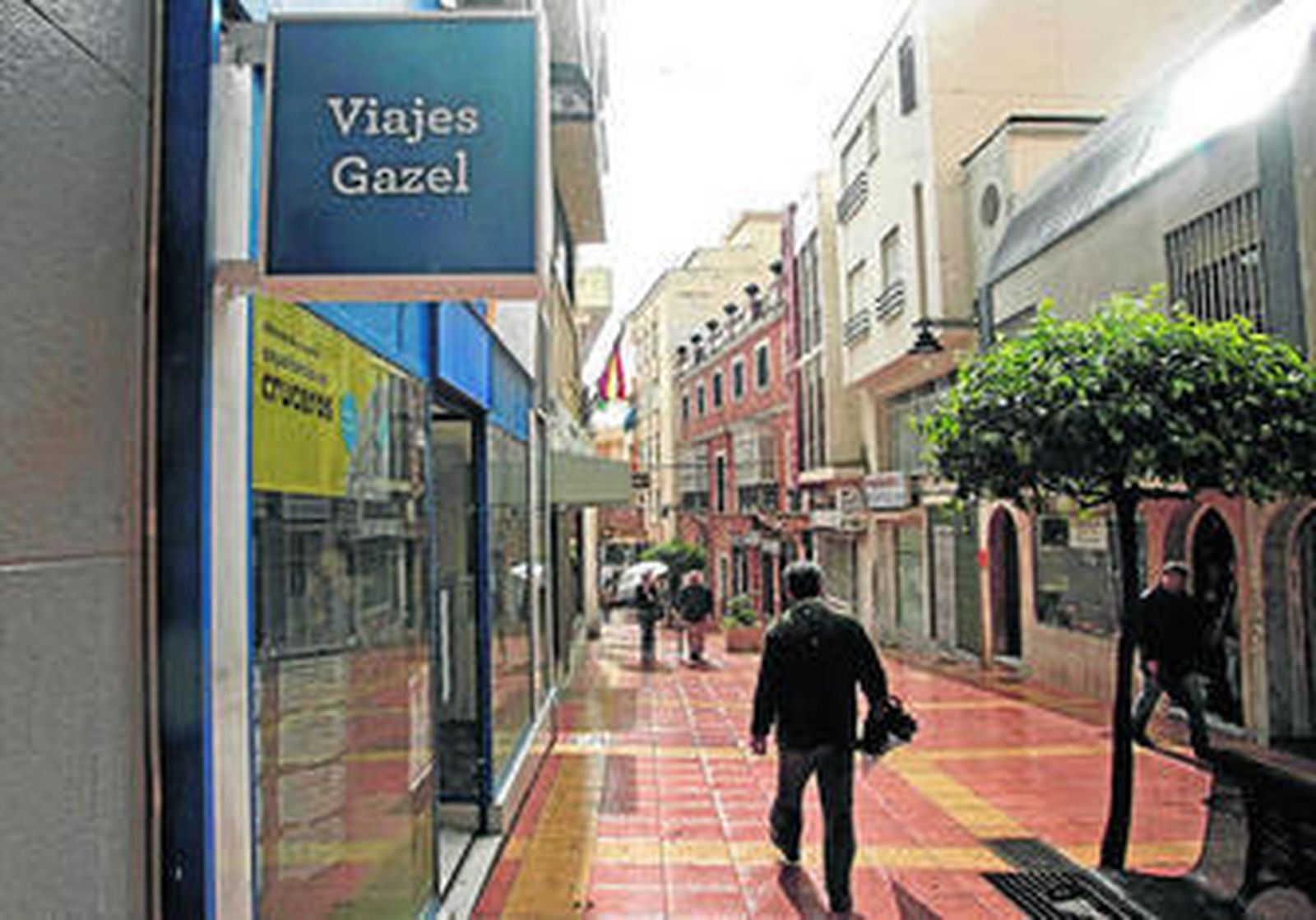 La agencia de viajes situada en la calle Prim, en Algeciras.