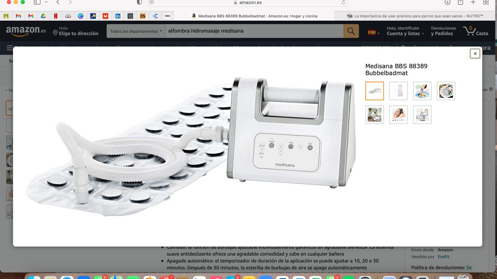 Alfombra hidromasaje Medrisana