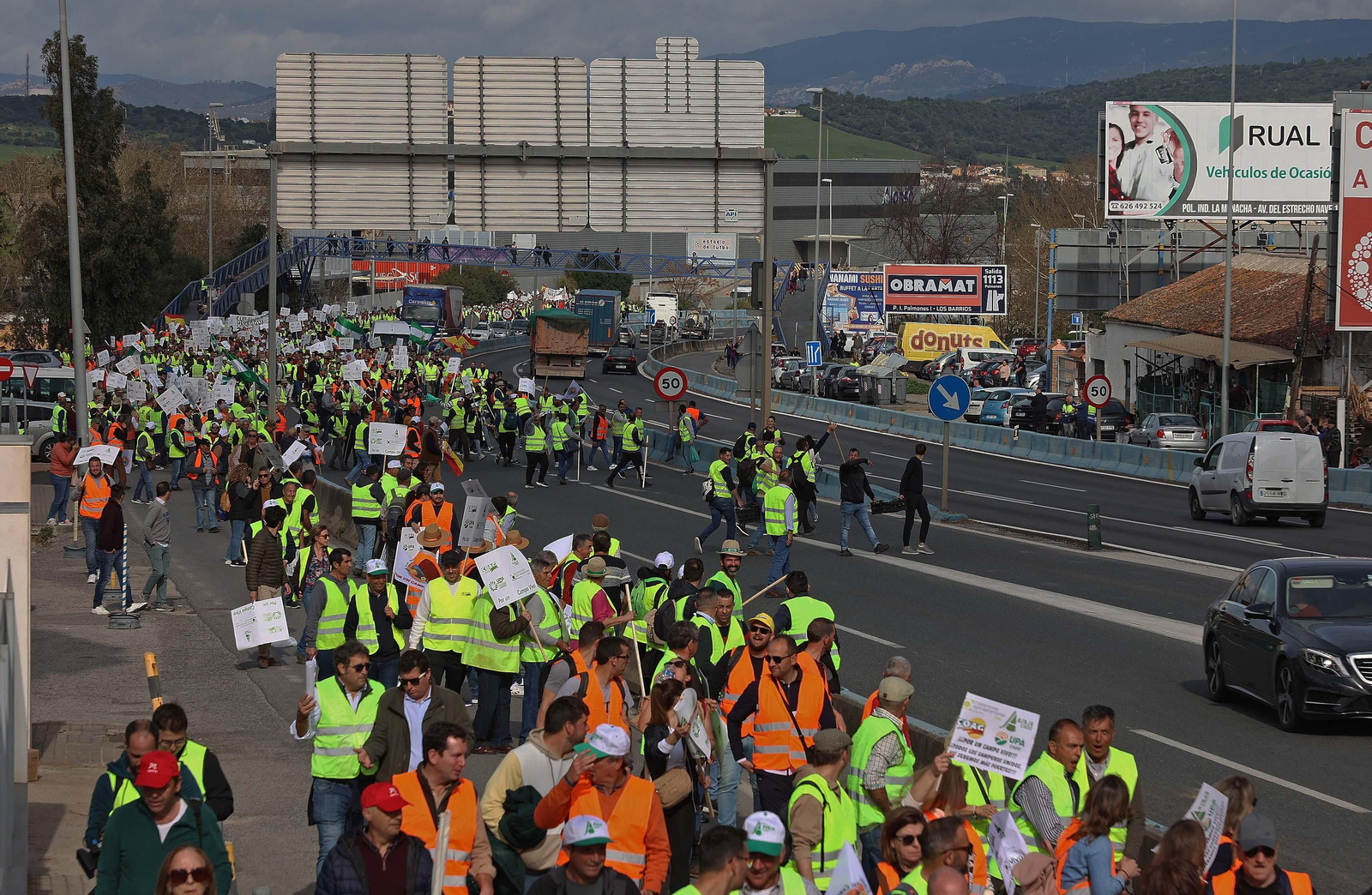 Imágenes de las protestas de los agricultores en Algeciras
