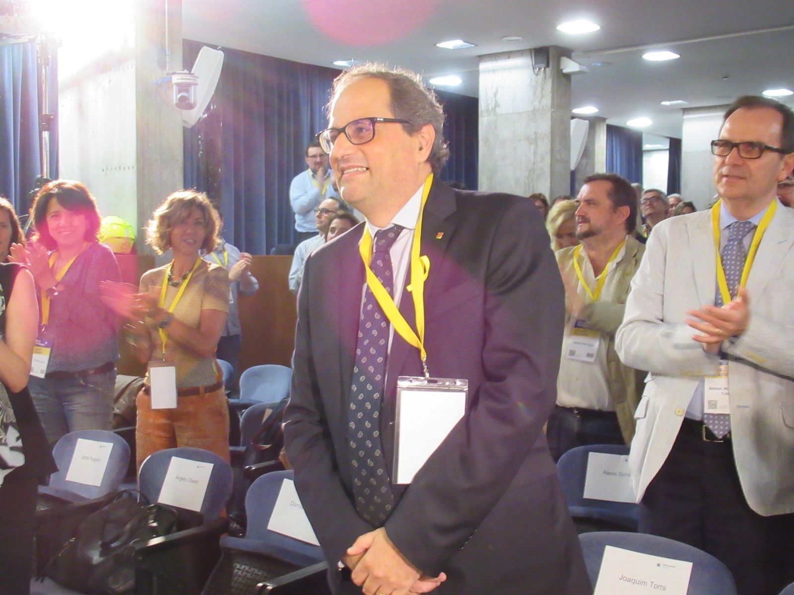 Quim Torra en un acto de este viernes.