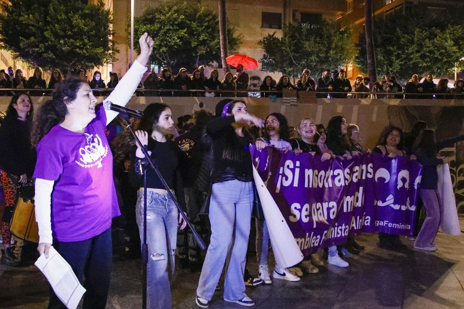 Las imágenes de la manifestación realizada por Asamblea Feminista 8M en Almería