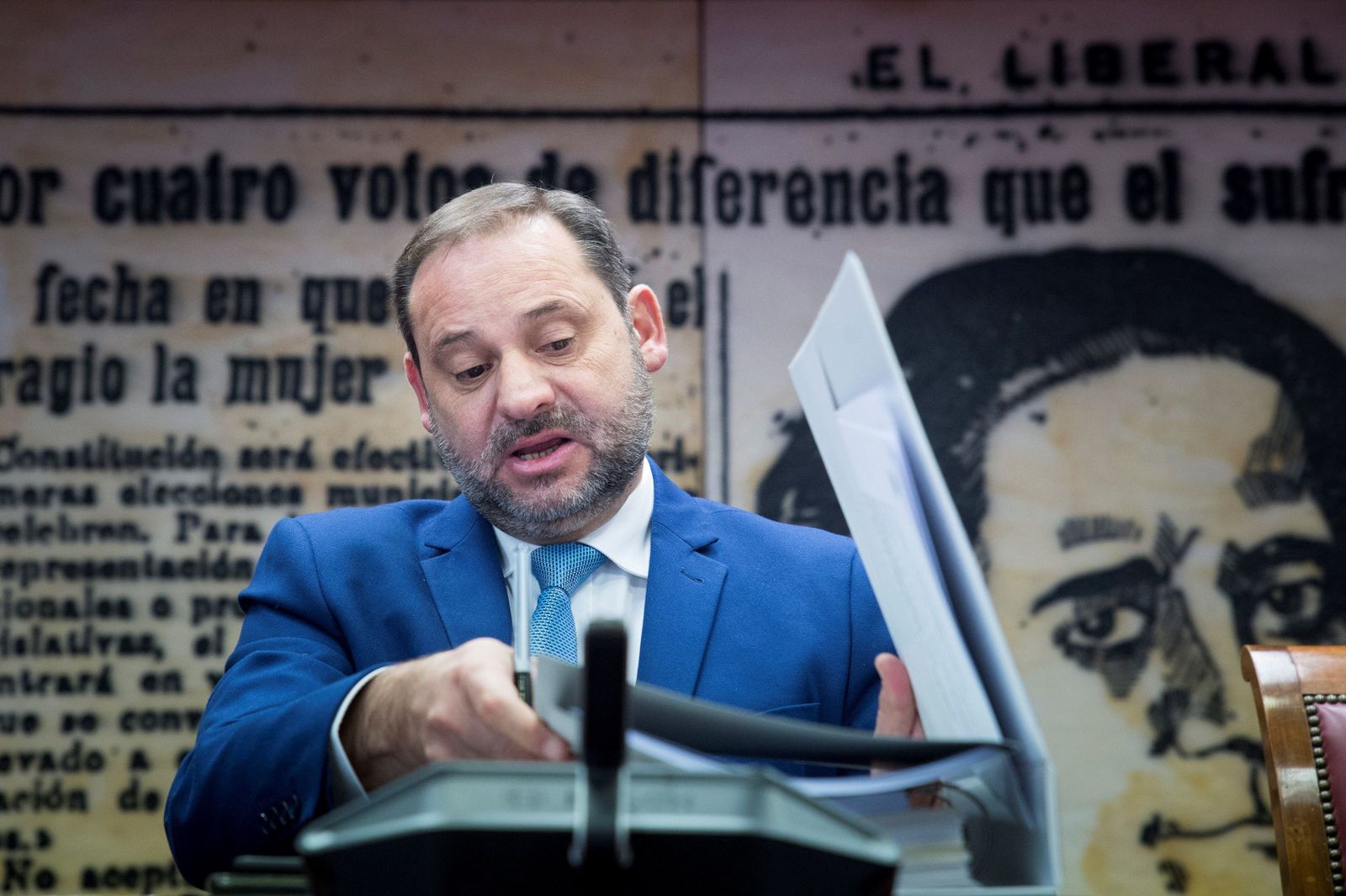 Ábalos, durante su comparecencia en el Senado.