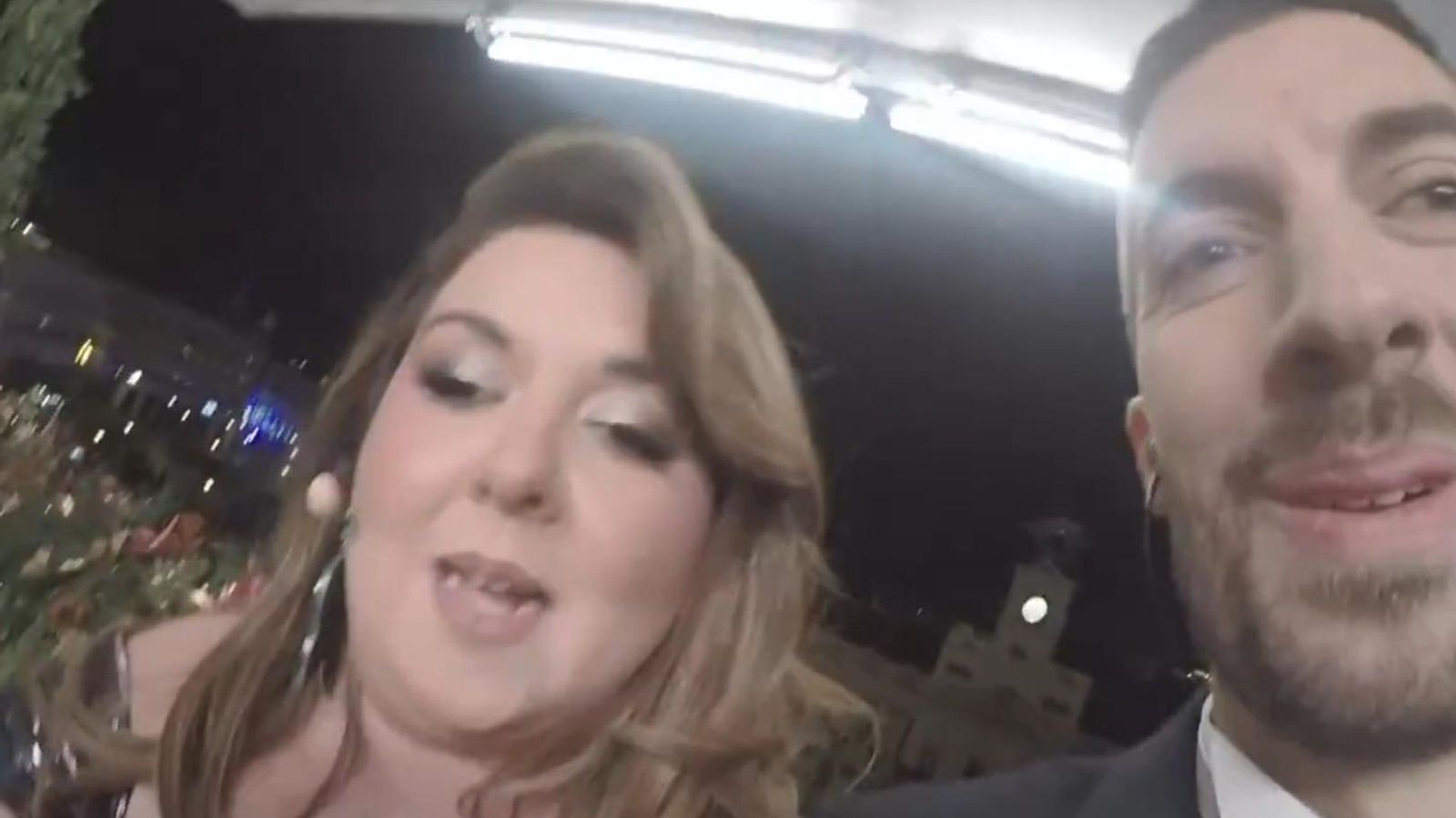 LalaChus y David Broncano captados por la Gopro que llevaba el presentador