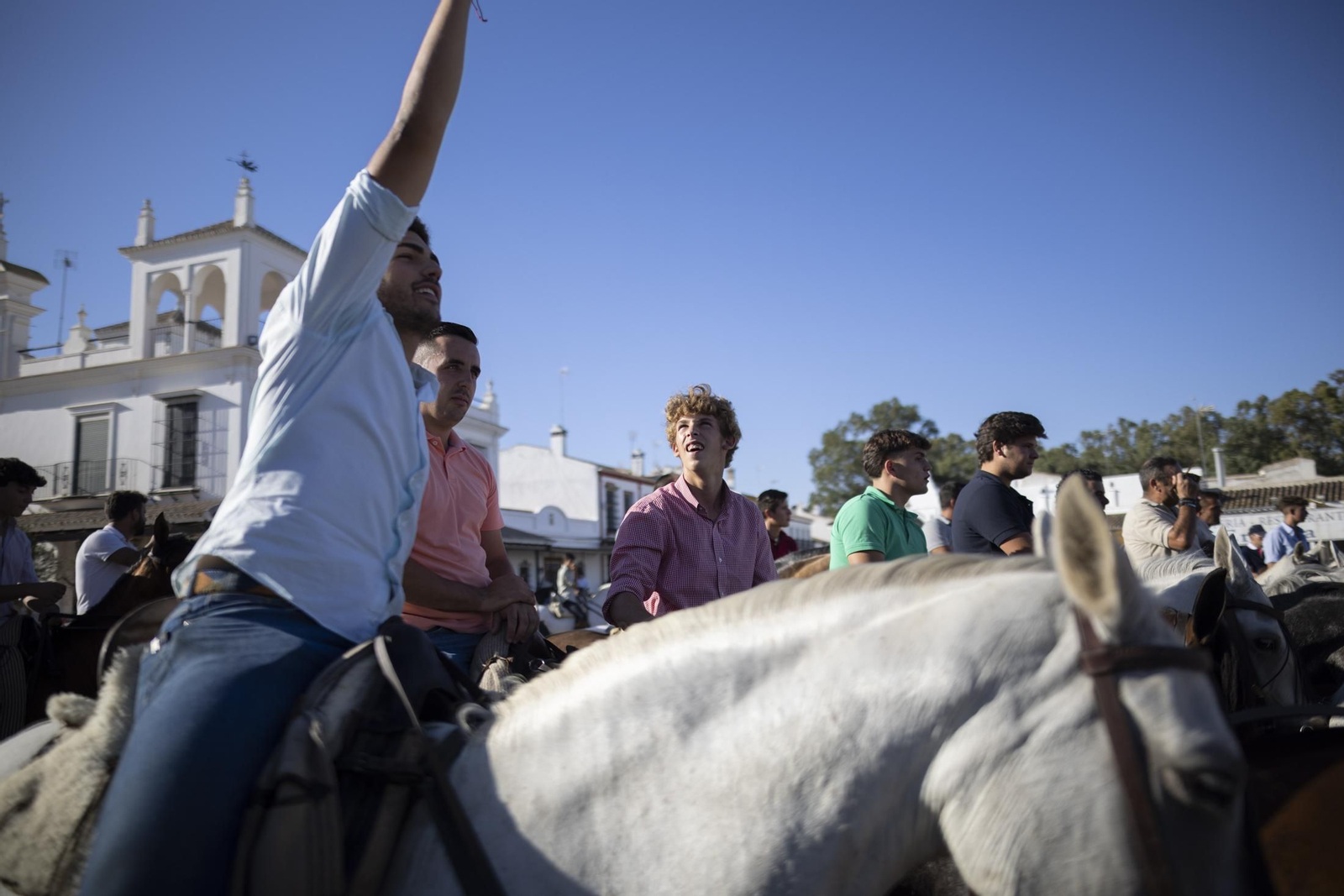 Ambiente del jueves 18 de agosto en la aldea de El Rocío durante el Rocío Chico