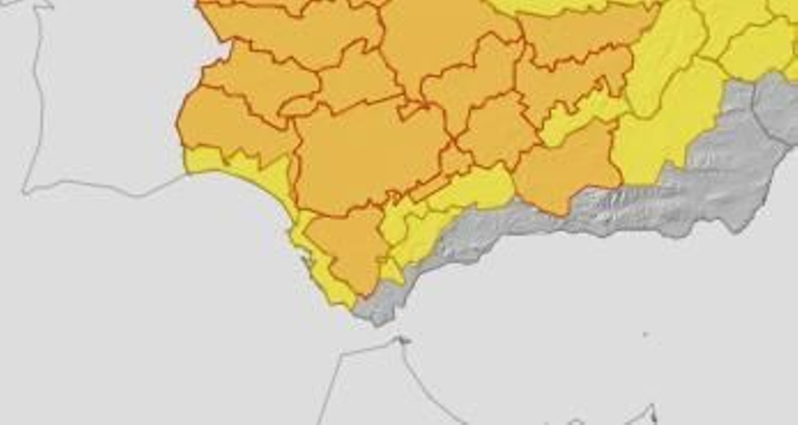 Alerta naranja y amarilla para el sábado.