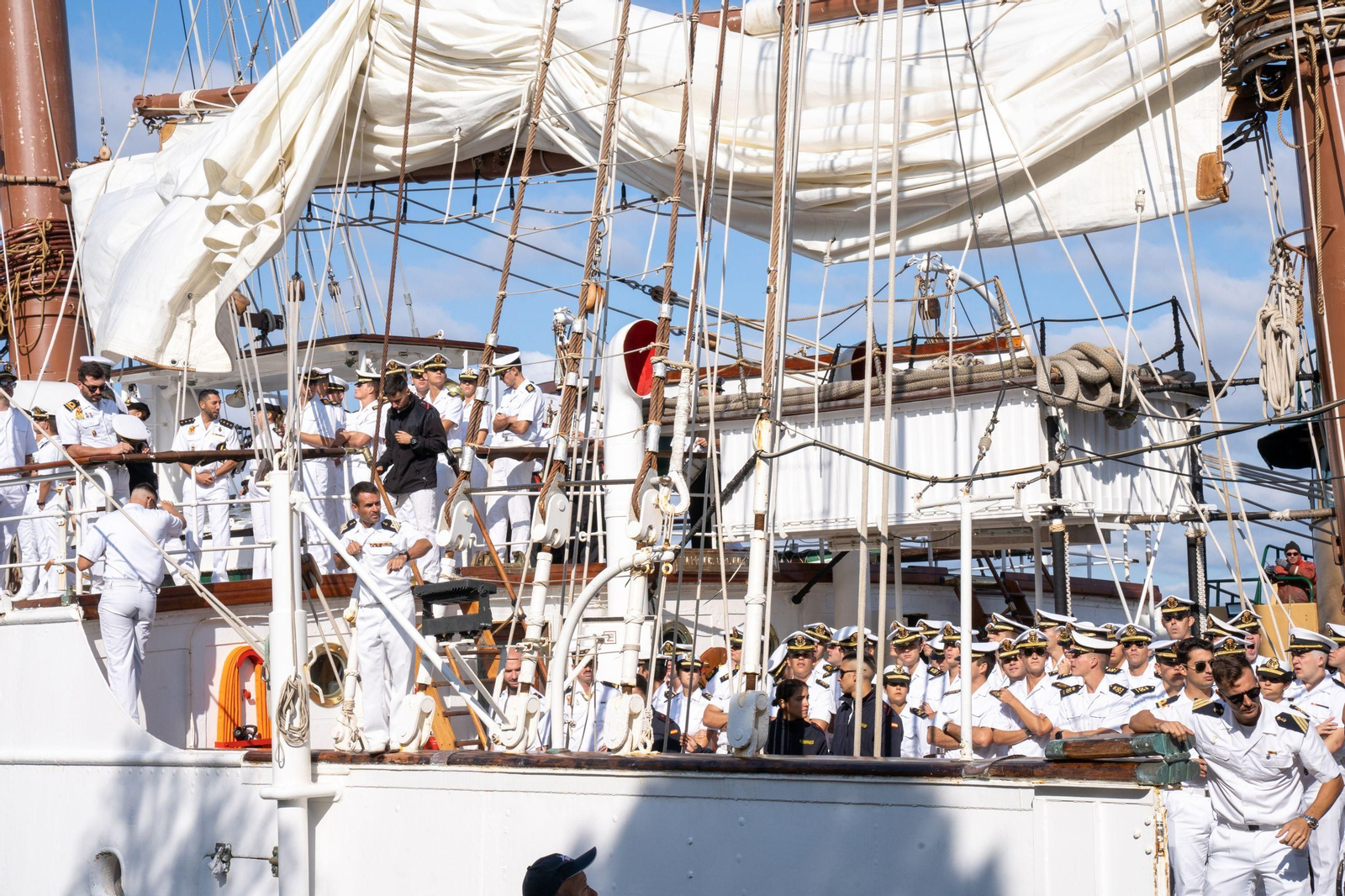 Las imágenes del la llegada del buque 'Juan Sebastián de Elcano' a Nueva York