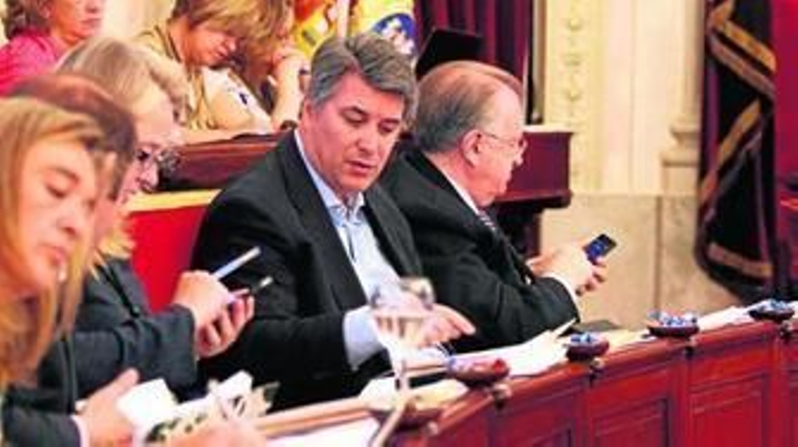 Concejales del Partido Popular durante uno de los últimos plenos.