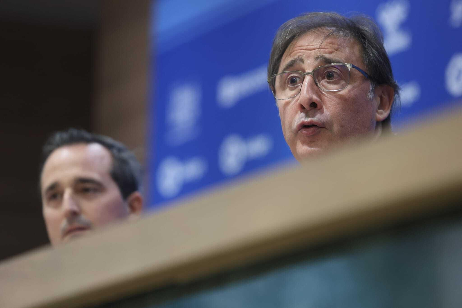 Kike Pérez y Loren Juarros, durante la rueda de prensa Kike Pérez y Loren Juarros, durante la rueda de prensa