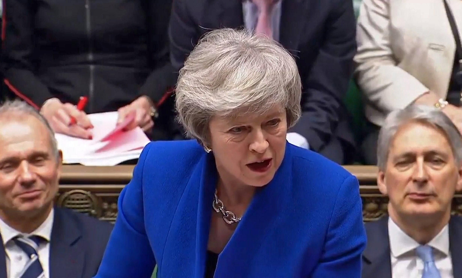 Theresa May, en el Parlamento británico.