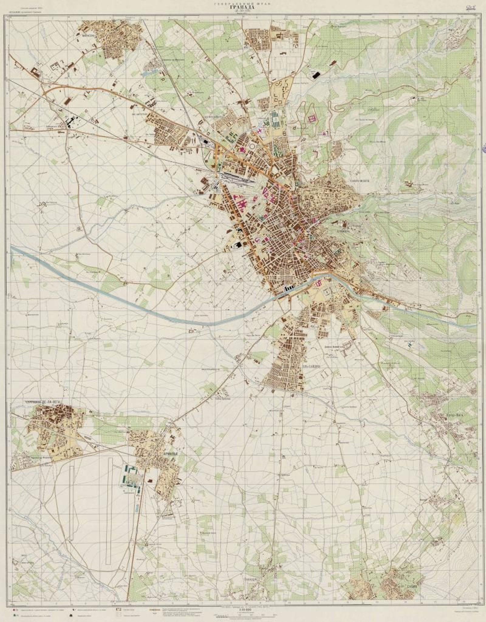 El mapa soviético de Granada y la base de Armilla que tenía la URSS en la Guerra Fría