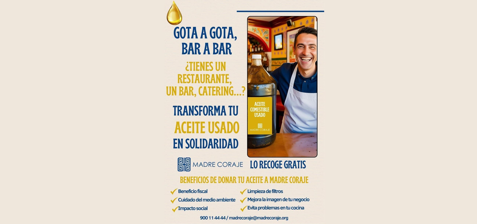 Cartel de la campaña de Madre Coraje.