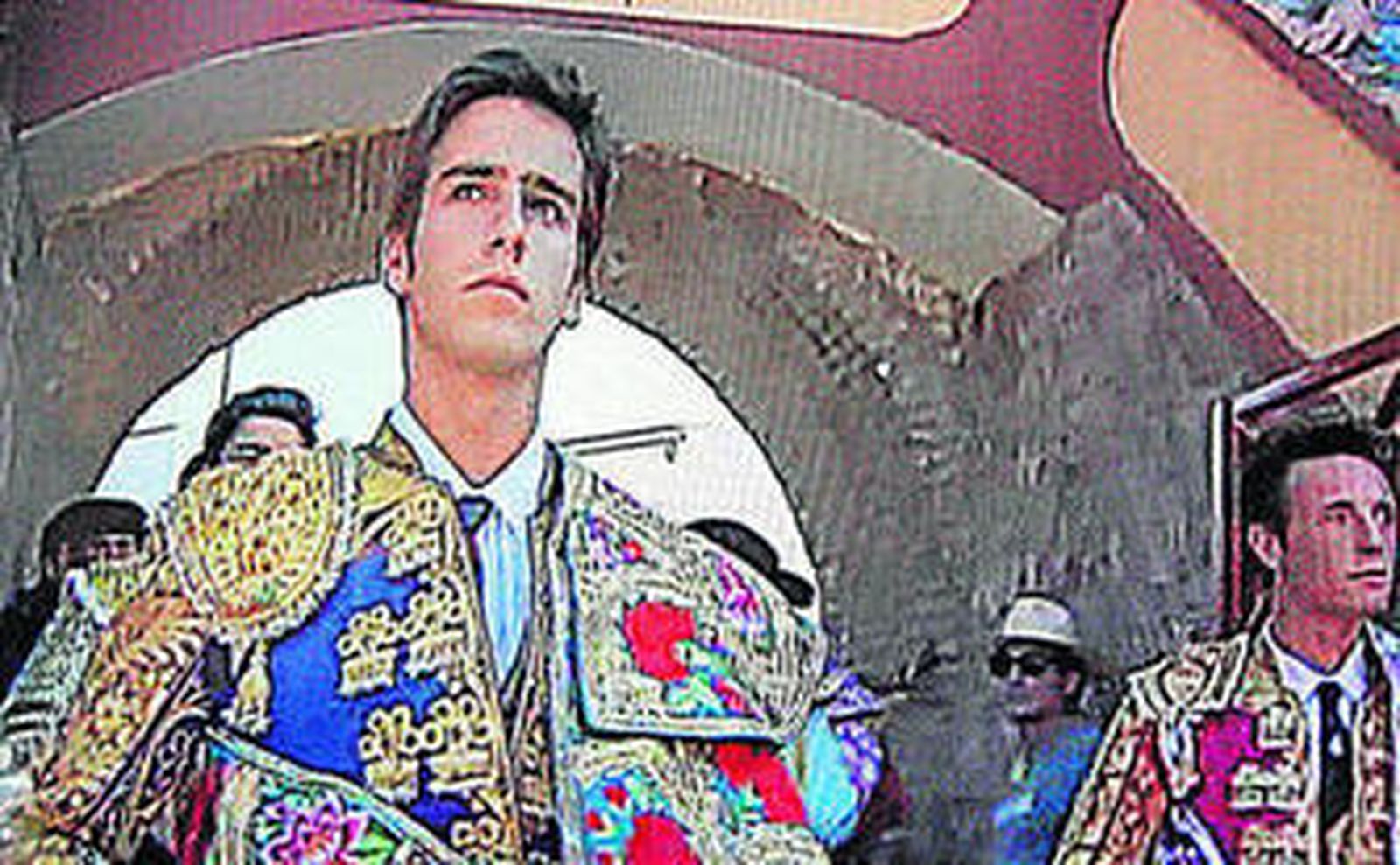 Emilio Silvera en el patio de cuadrillas de la plaza de toros de Montoro.