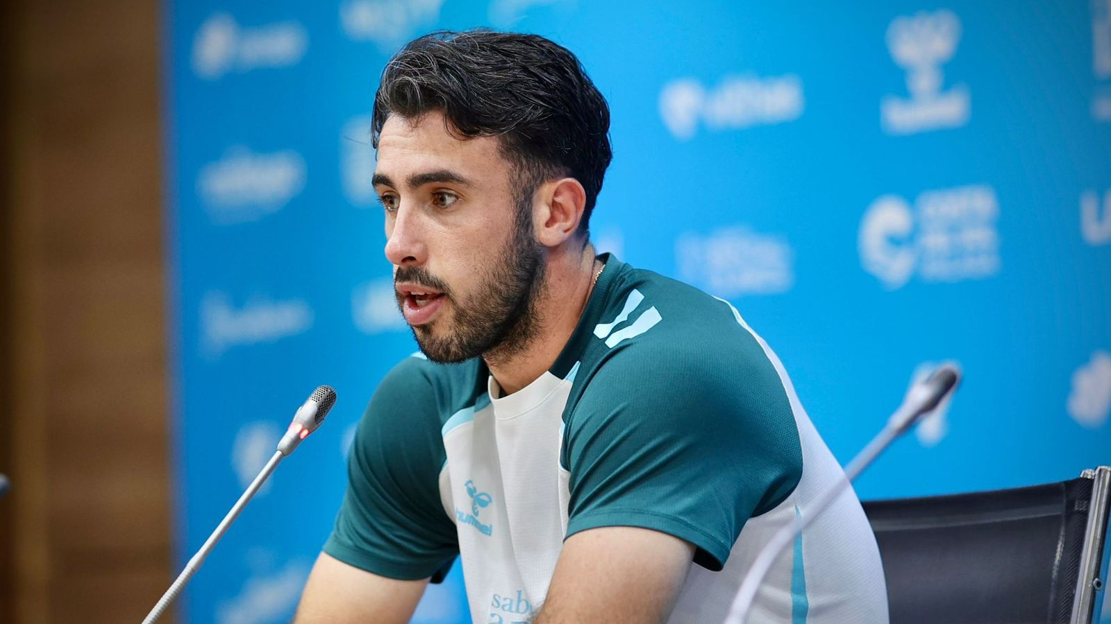 Carlos Puga durante la rueda de prensa de este miércoles.