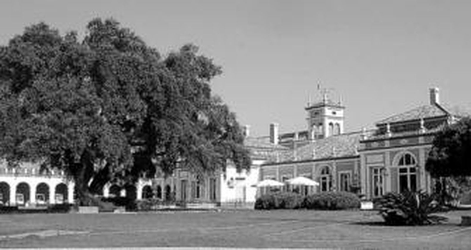 Vista exterior de la casa club de Montenmedio, declarada ilegal por el TSJA.