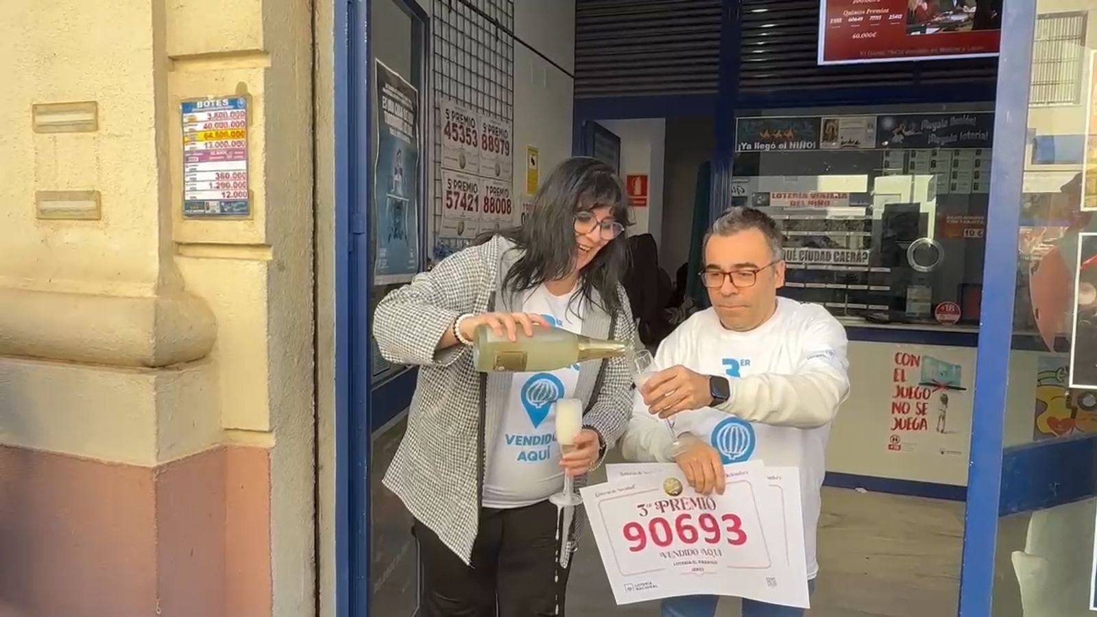 Champán en Jerez: El Paraíso reparte medio millón de euros con el tercero, el 90693