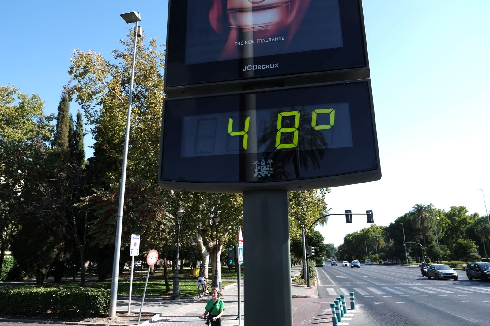 Un termómetro de Córdoba, a 48 grados.