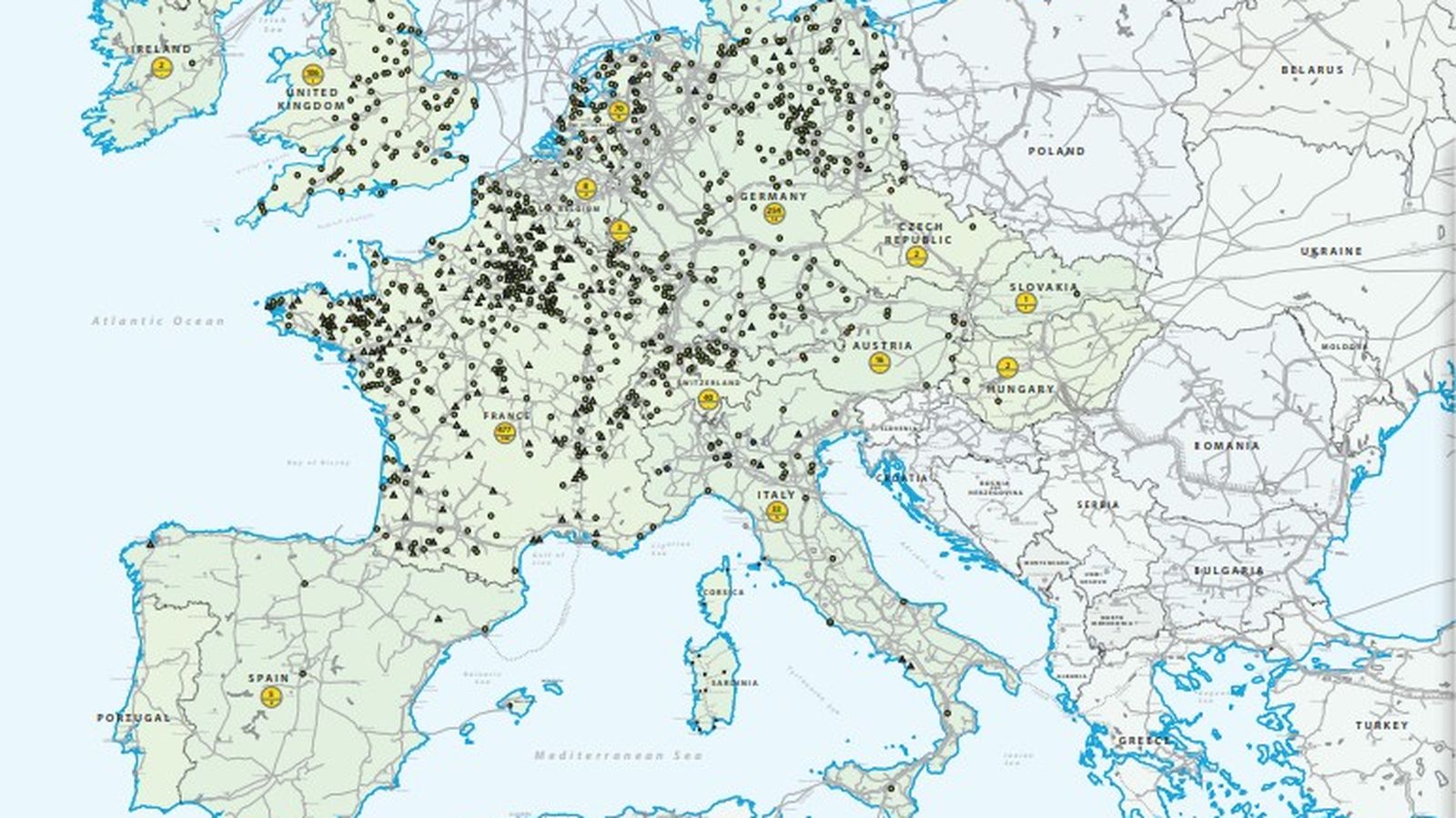 Mapa de las plantas de biometano de 2023.