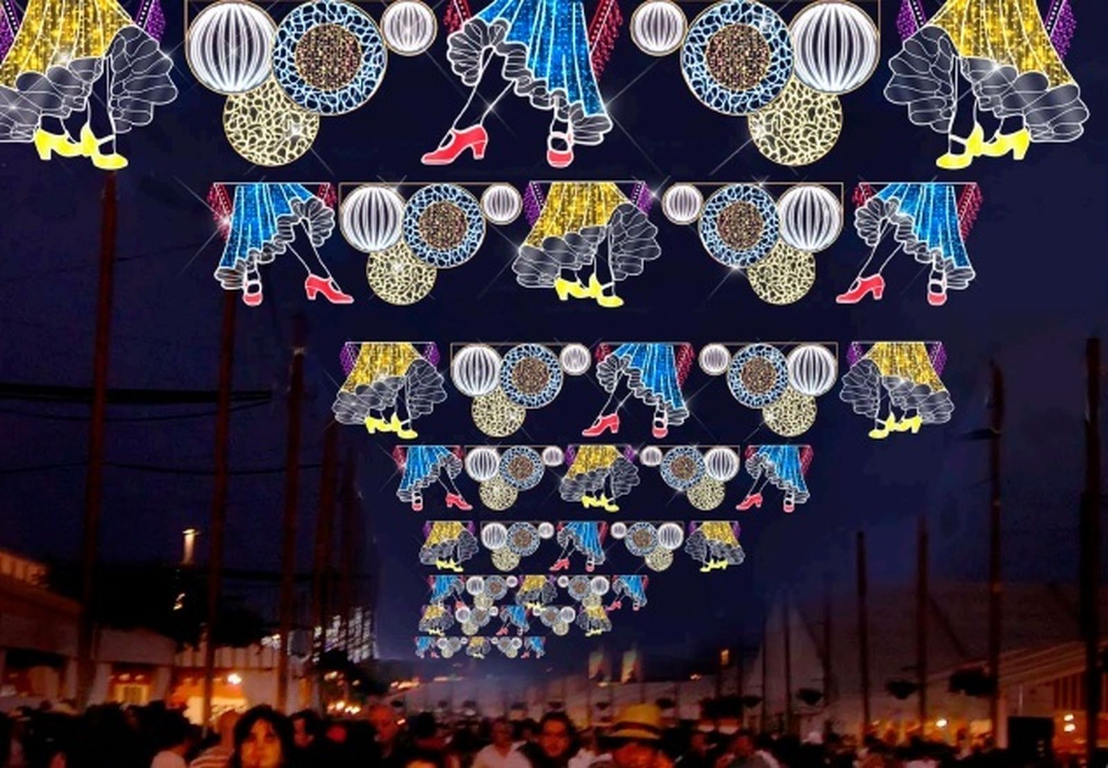 Así será la nueva iluminación de la Feria de Córdoba, en imágenes