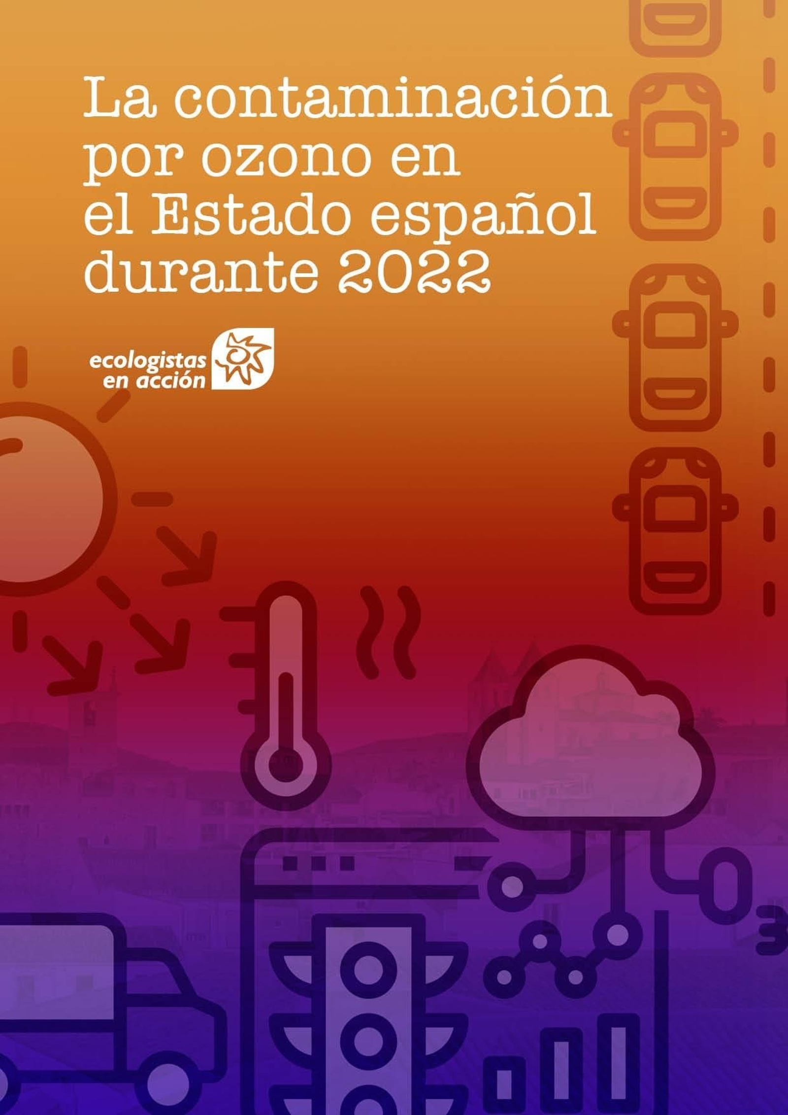 Portada del informe 'La contaminación por ozono en el Estado español durante 2022'