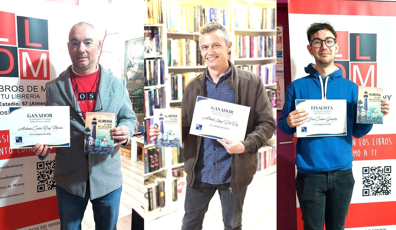 Antonio Carlos Ruiz Marín, Alberto López del Rey y José Cordero González.