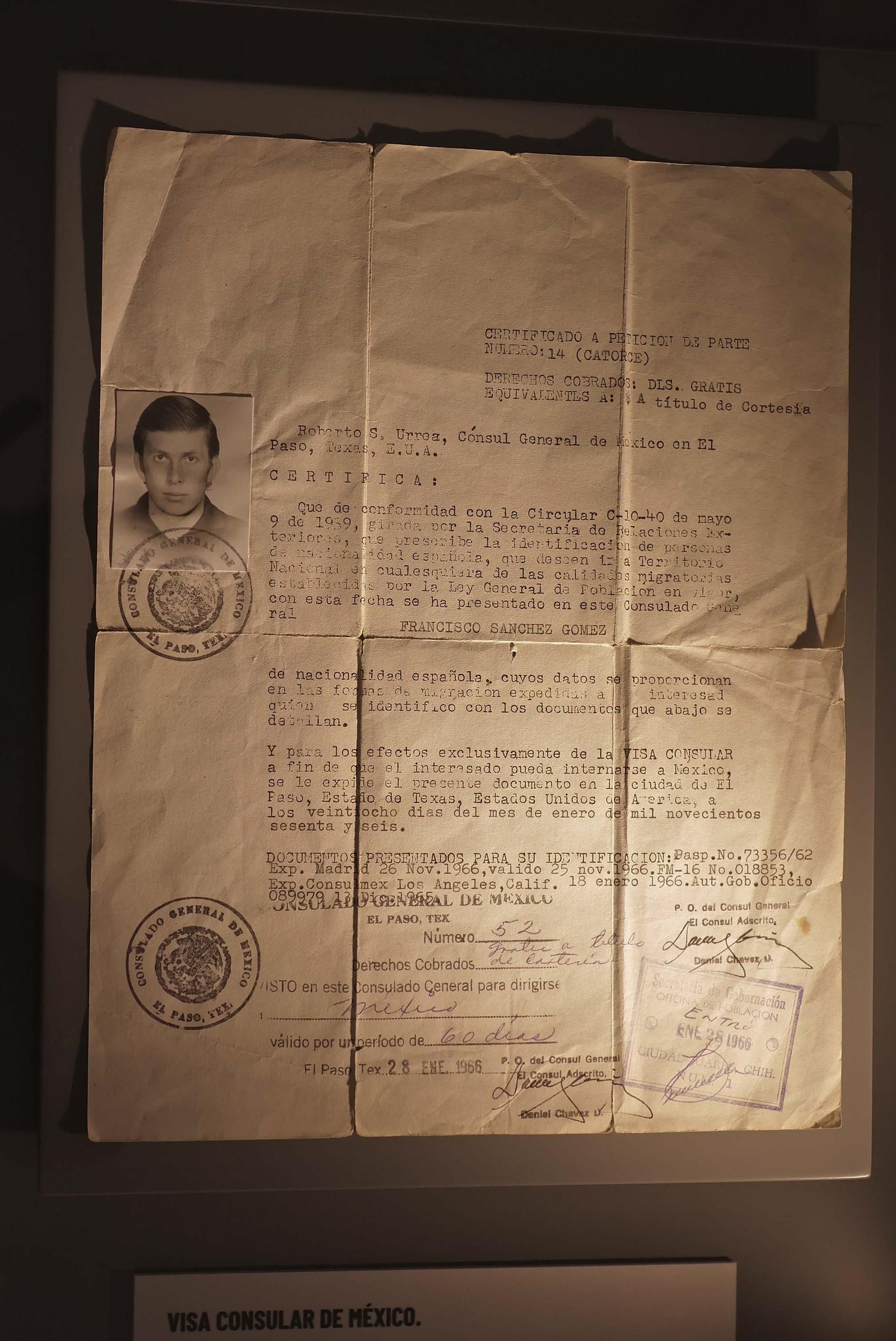 Un visado para poder entrar en México. 