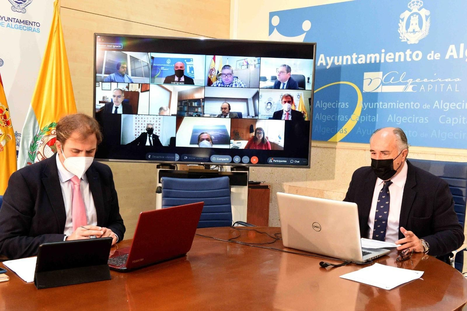 Vázquez Hueso y Landaluce, en el Consejo de Administración de la Empresa Municipal de Aguas de Algeciras.