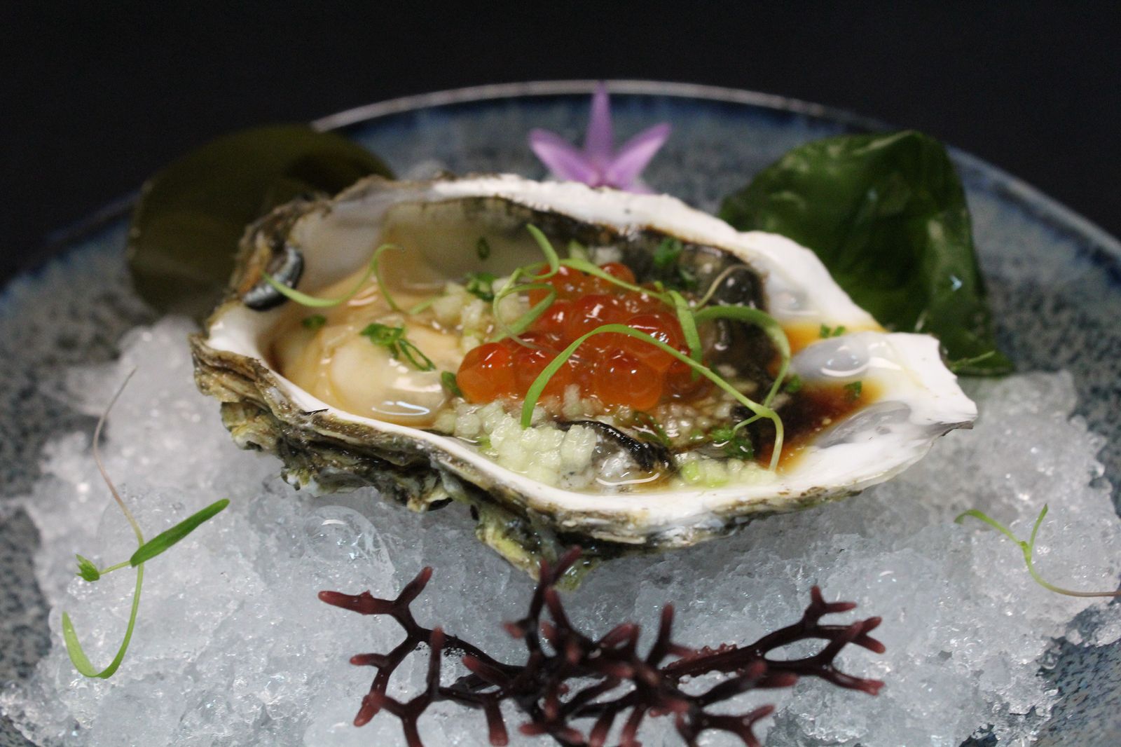 Selección de ostras, el sublime comienzo de la carta de Kaori.