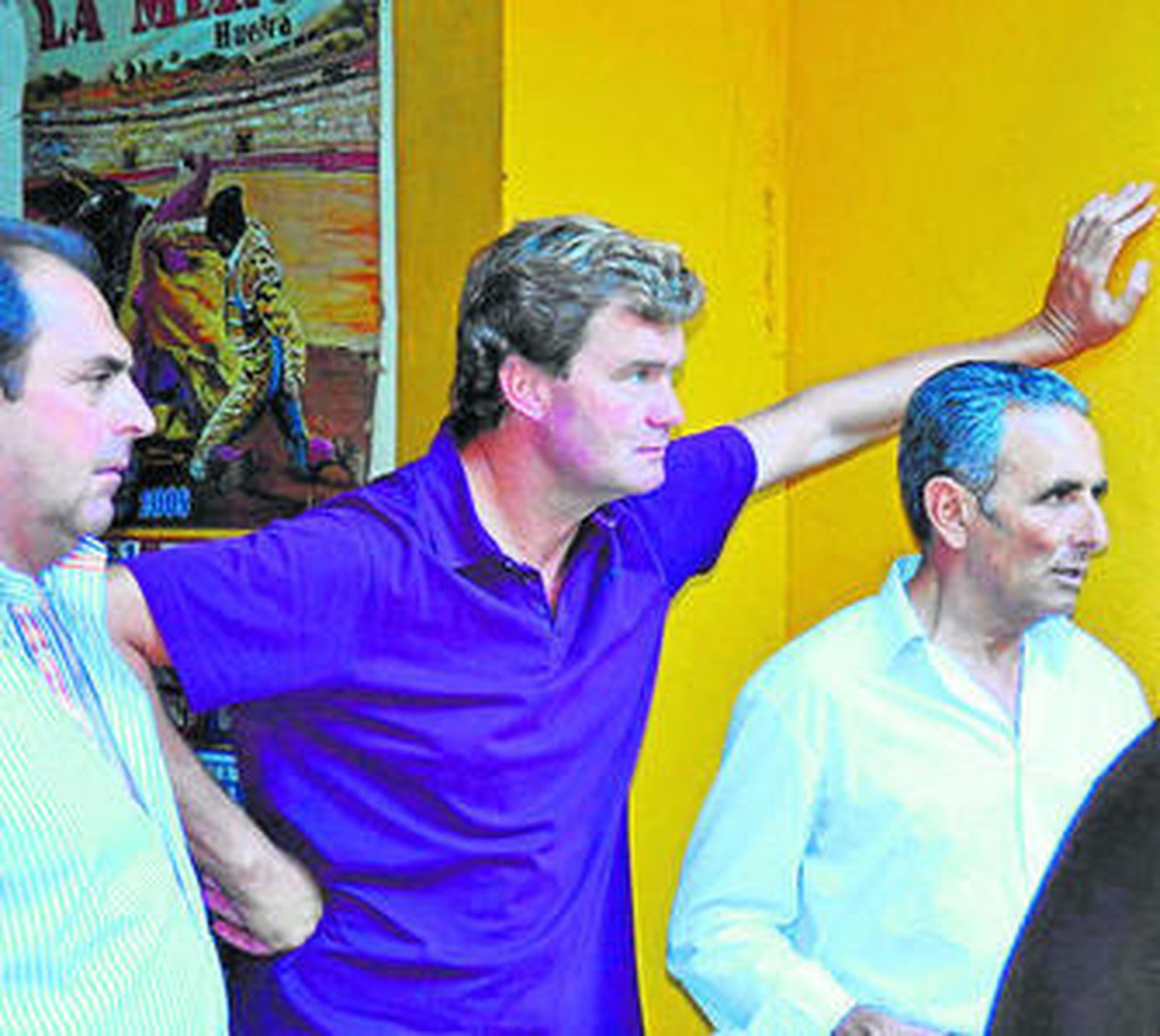 Gesto de concentración en Ventura en su entrada a la plaza.