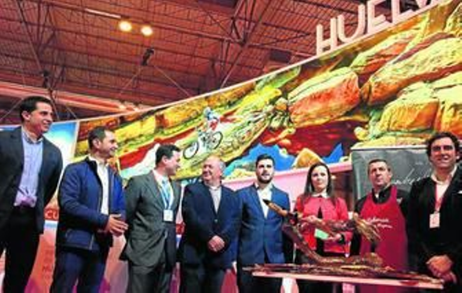 Un momento de las actividades celebradas ayer en el expositor onubense en Fitur.