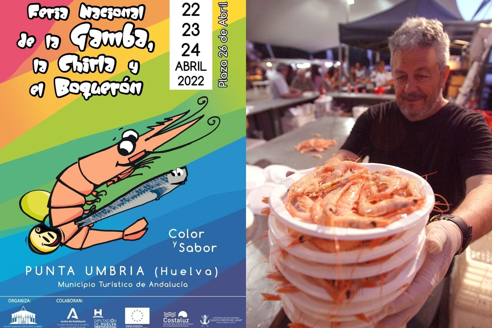 Regresa la cita más esperada: la Feria de la Gamba, la Chirla y el Boquerón en Punta Umbría