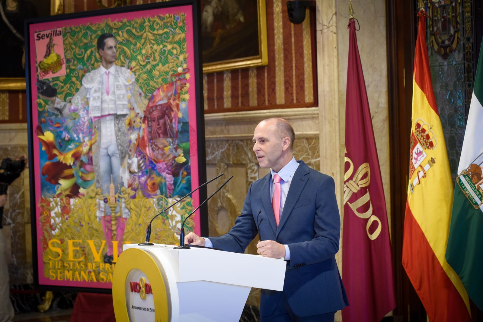 La presentación del cartel de las Fiestas de Primavera de Sevilla 2024, en imágenes
