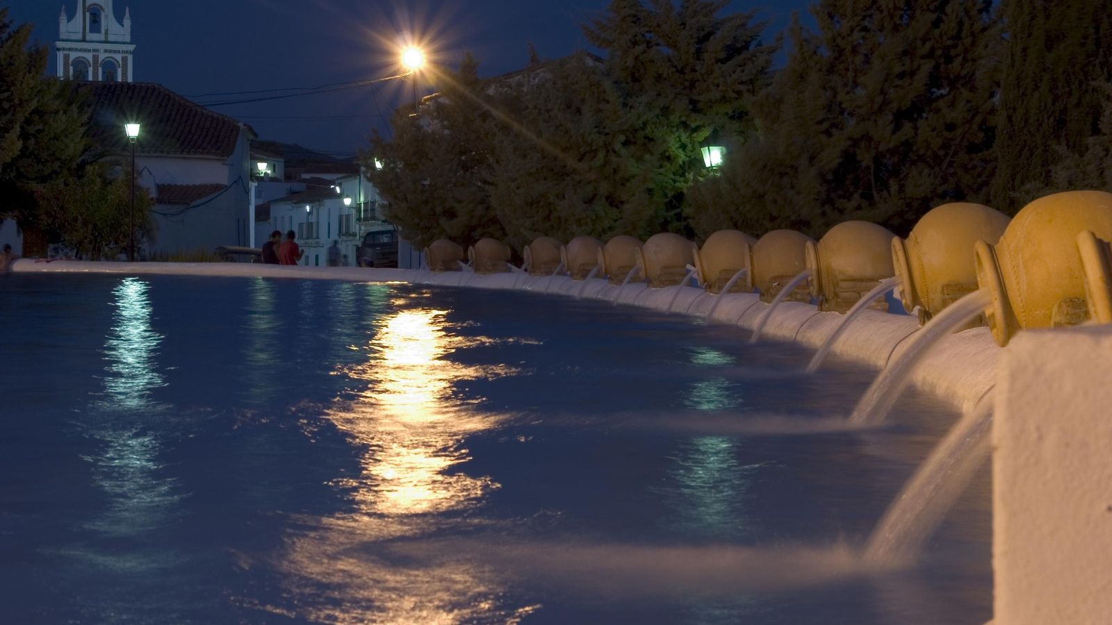 Laguna de Cañaveral de León por la noche