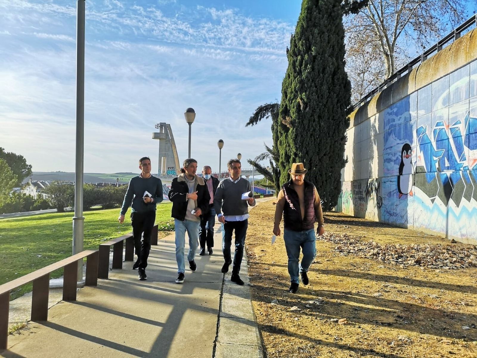 Saldaña, en su visita a Picadueña Alta.