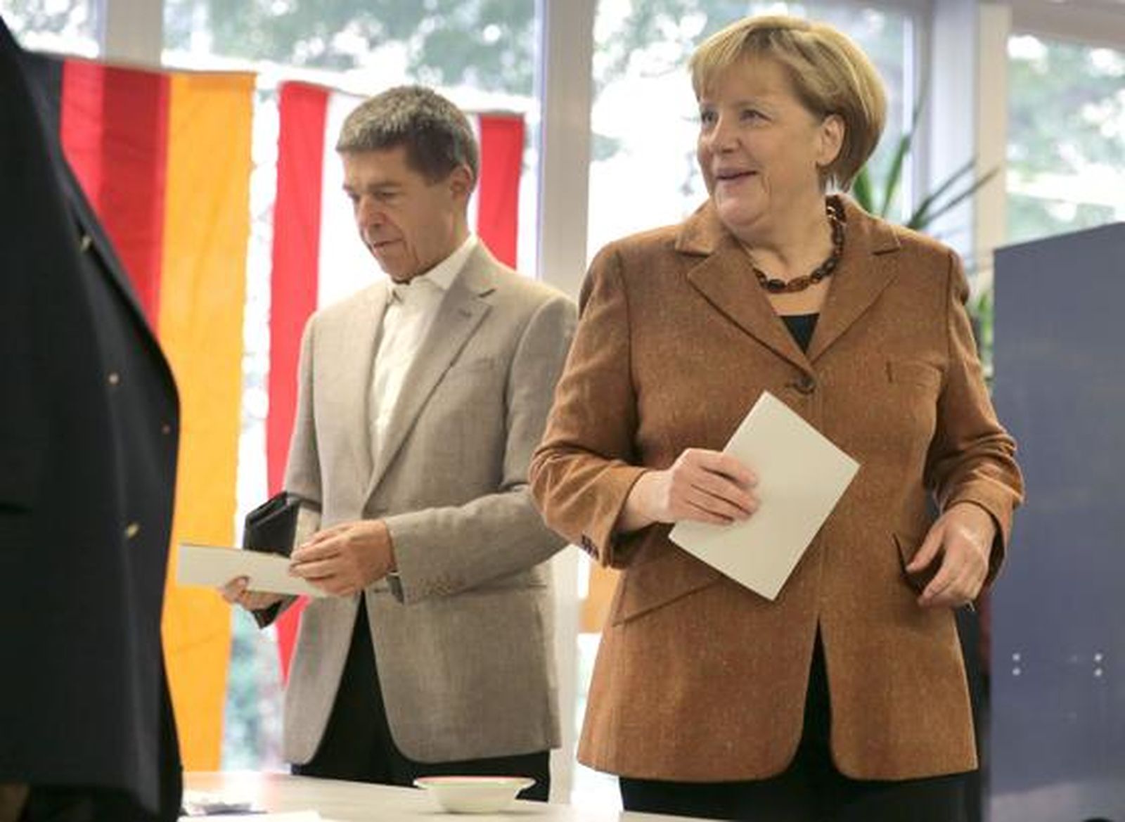 Angela Merkel votando.

Foto: EFE