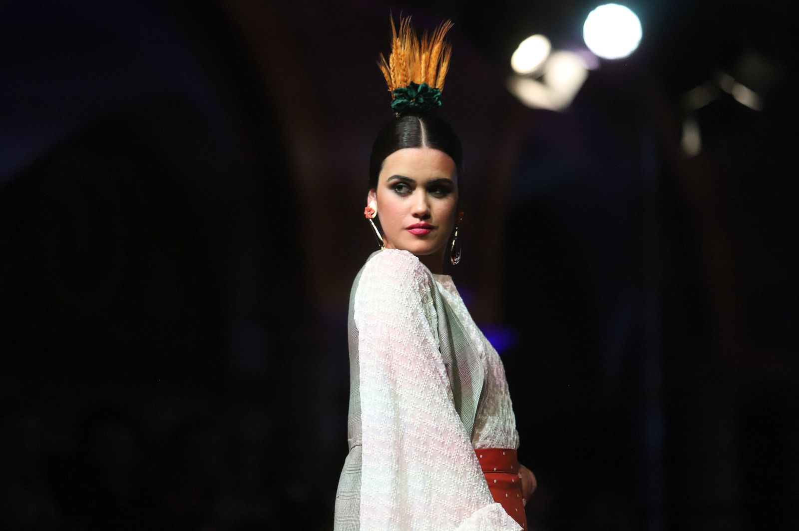 Huelva Flamenca 2023. Imágenes de la pasarela de moda flamenca de la modista Adelina Infante