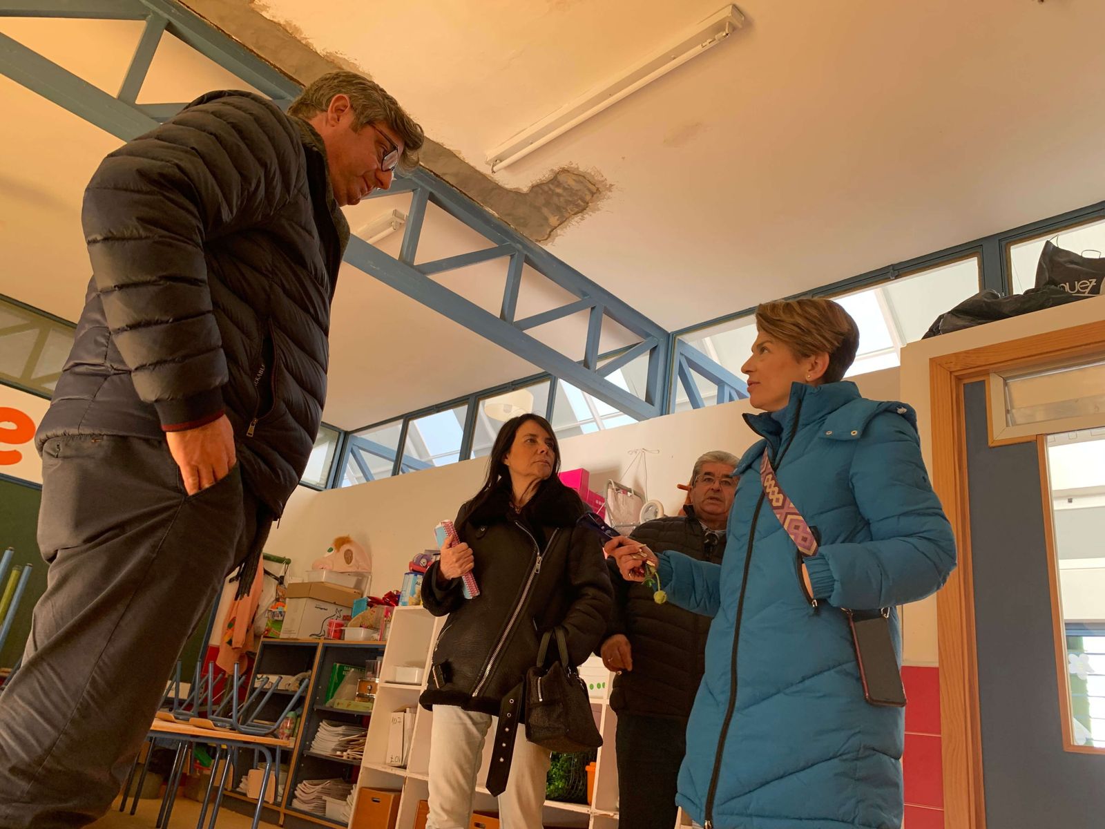 Un momento de la visita al parvulario del colegio Agustín Rodríguez.