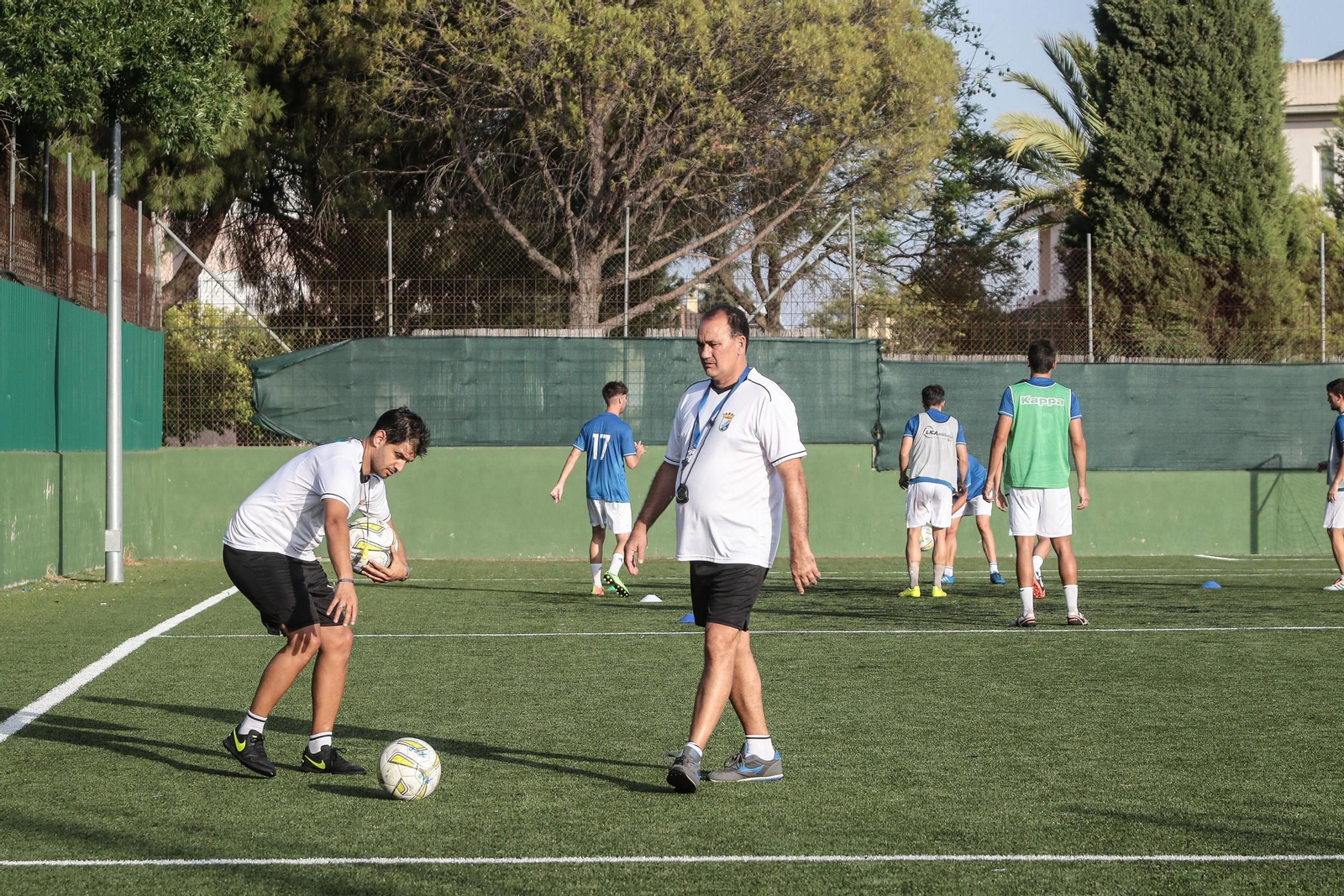 Vicente Vargas, en un entrenamiento en El Altillo.