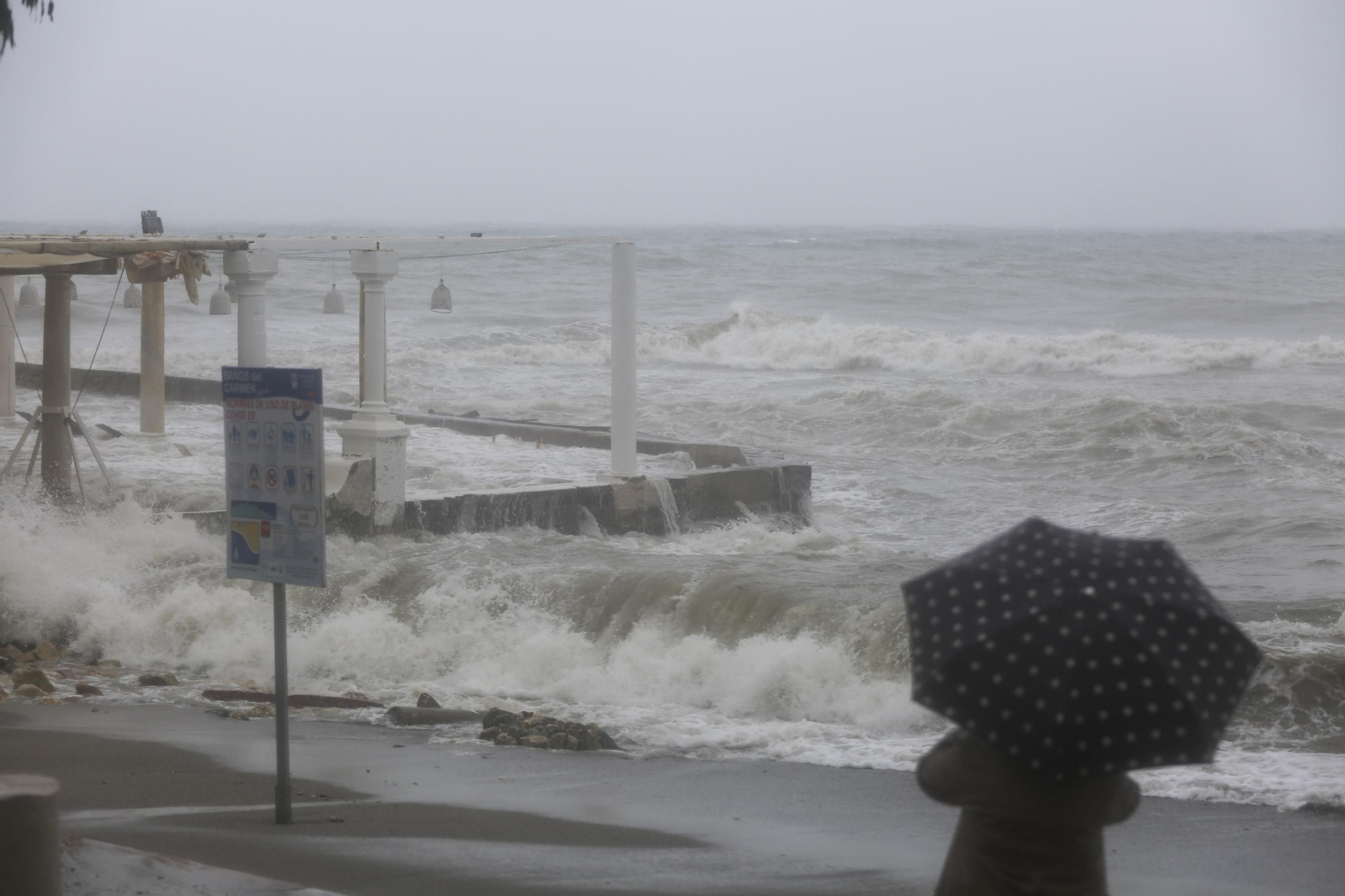Fotos de las incidencias de la lluvia en Málaga