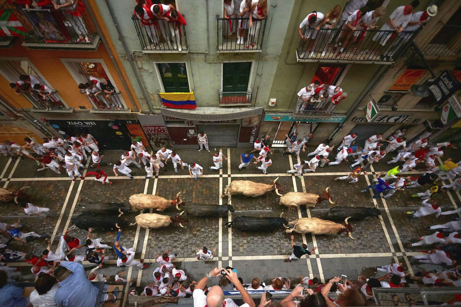 Las imágenes del segundo encierro de los Sanfermines 2018