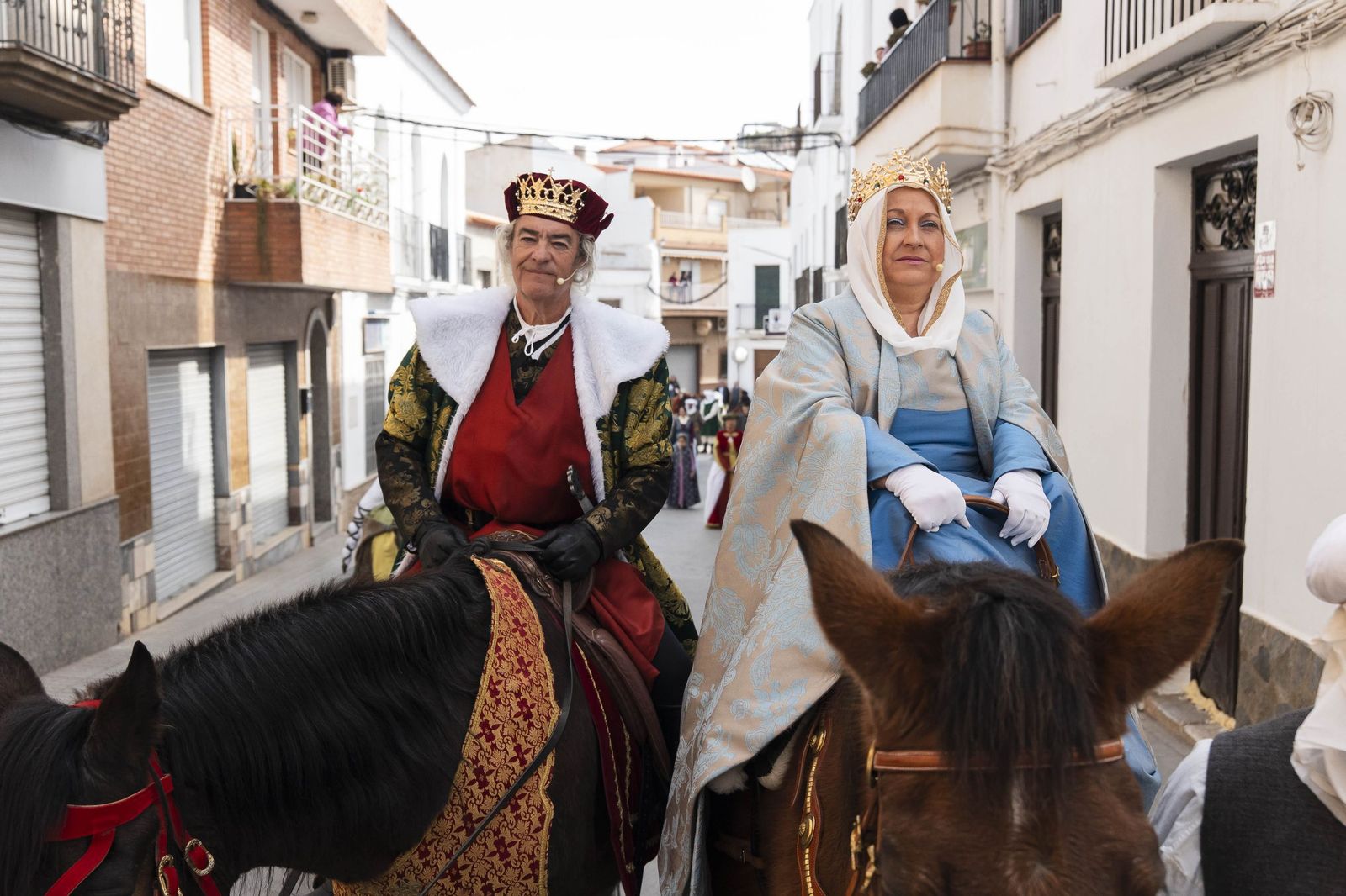 Momento de la XI Recreación Histórica los Reyes Católicos en Fiñana este sábado.