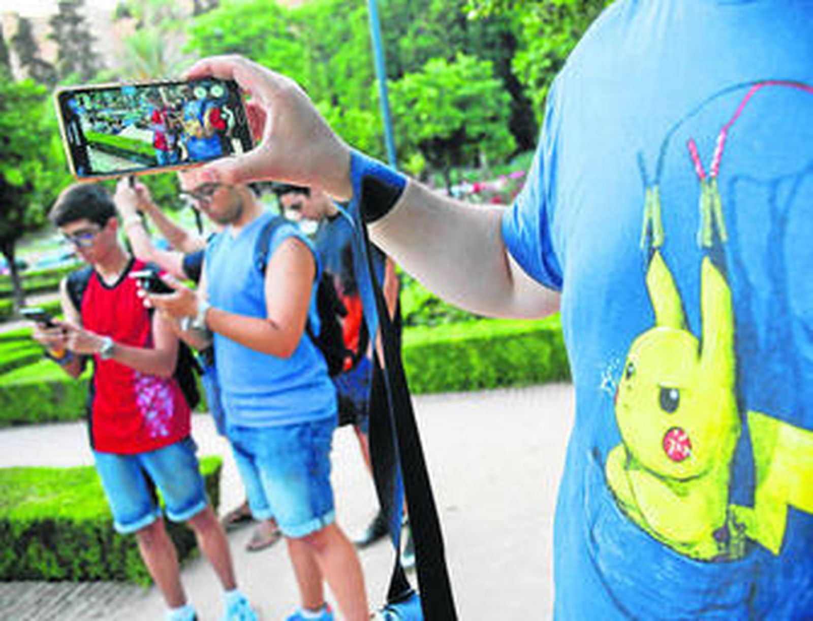 Ágora malagueña de cazadores 'Pokemon'