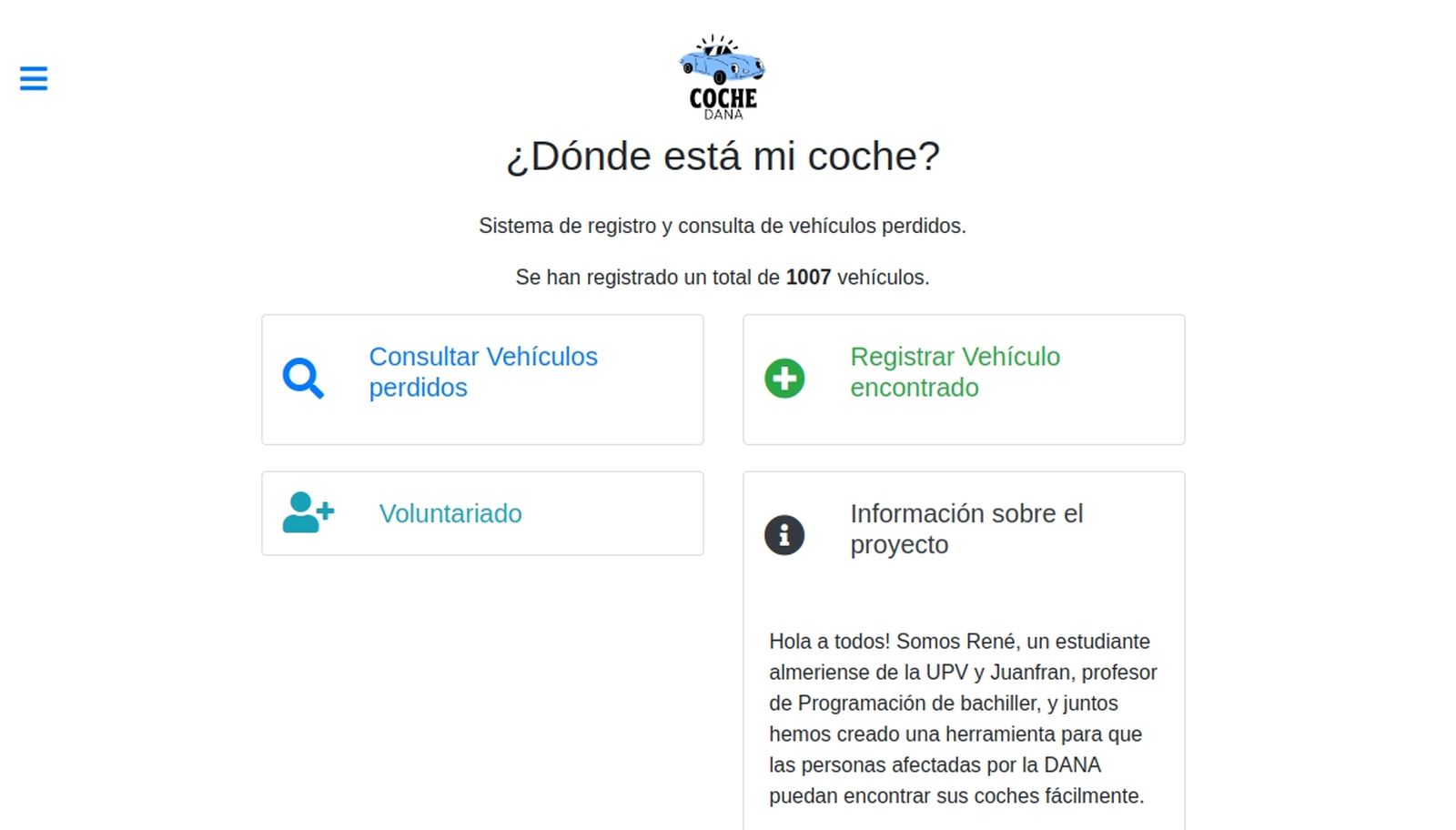 Portada de la página web creada por estos dos almerienses.