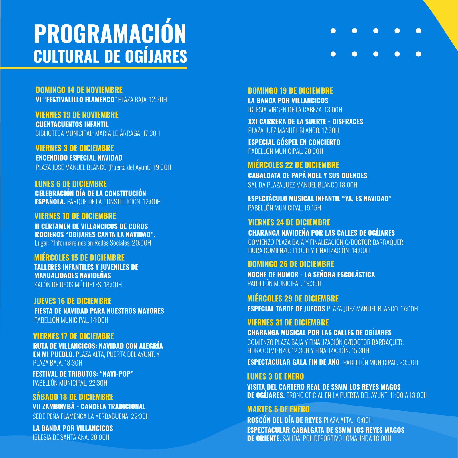 Programación cultural de Ogíjares
